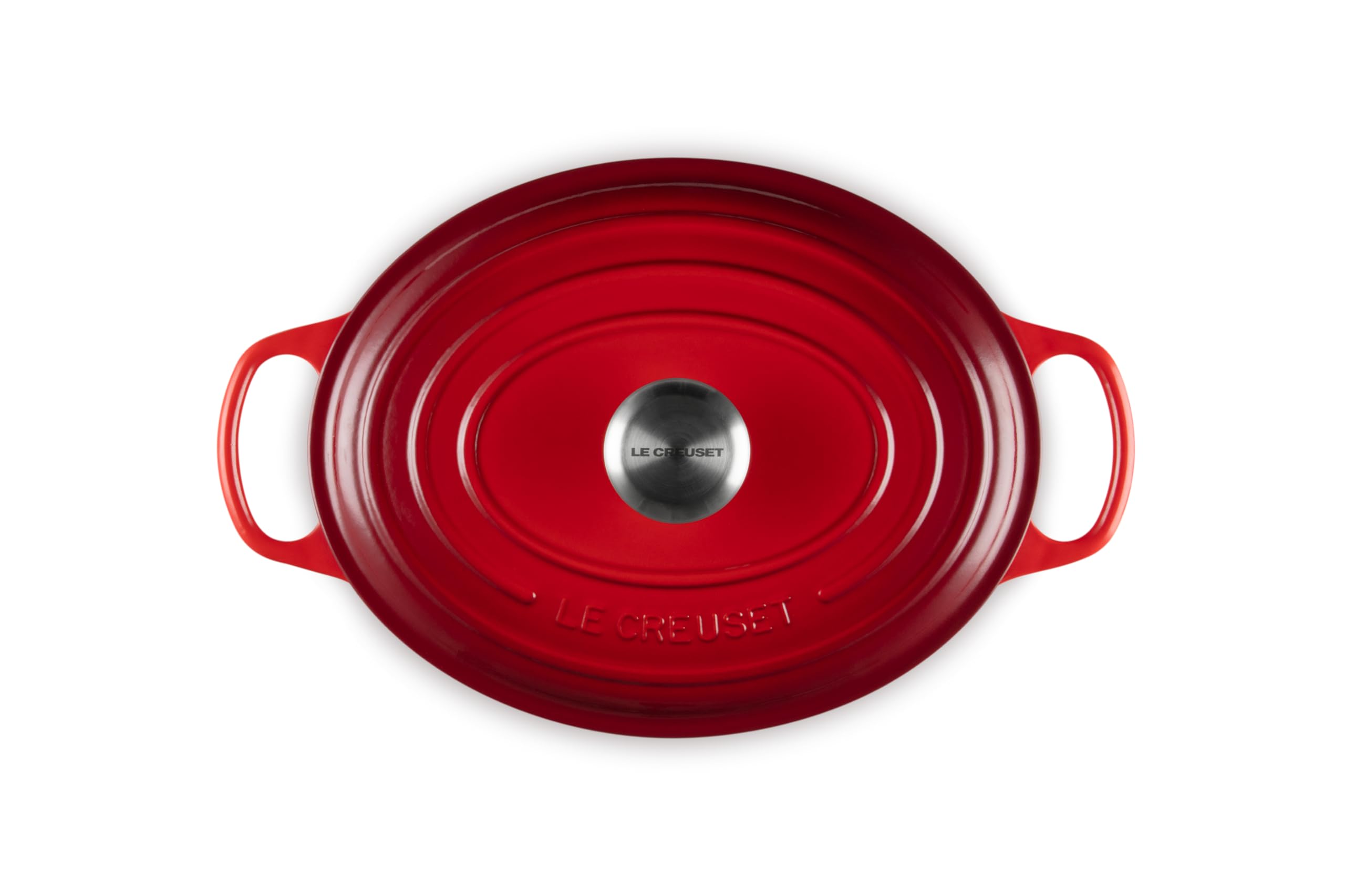 Le Creuset Signature 5-Quart Enameled Cast Iron Oval Dutch Oven - Cerise Red | Premium Cookware for Braising, Stewing & Baking | Perfect for Family Dinners & Holiday Meals