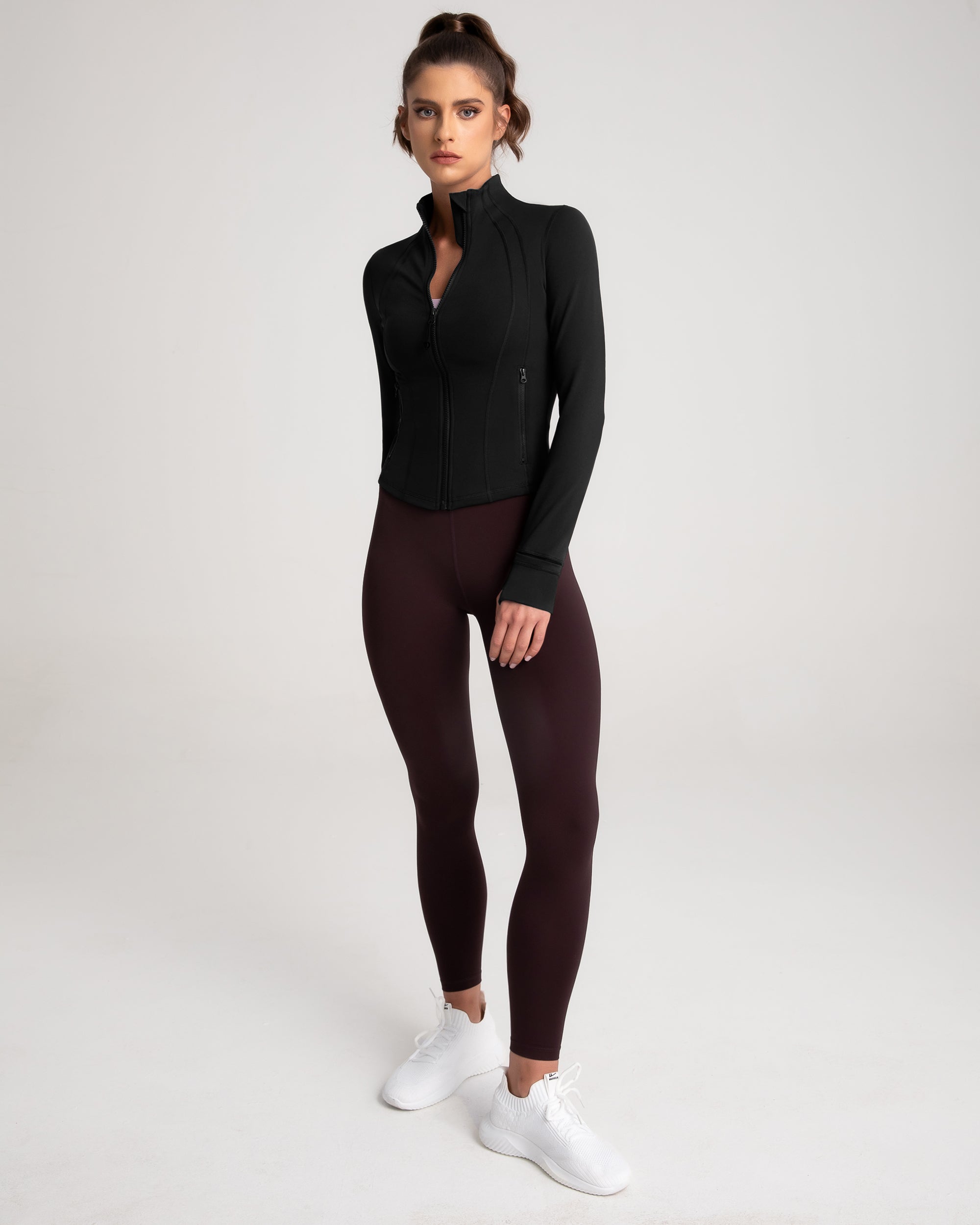 Lightweight Cropped Running Jackets for Women - Breathable & Stretchable Workout Tops - Perfect for Jogging, Gym & Outdoor Activities