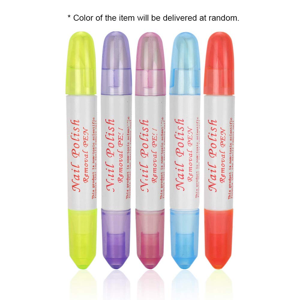 Benkeg 5Pcs Nail Polish Remover Pens with Cotton Heads - Professional Manicure Corrector for DIY Nail Art, Quick & Easy Nail Polish Cleanup - Perfect for Home, Salon & Travel Use
