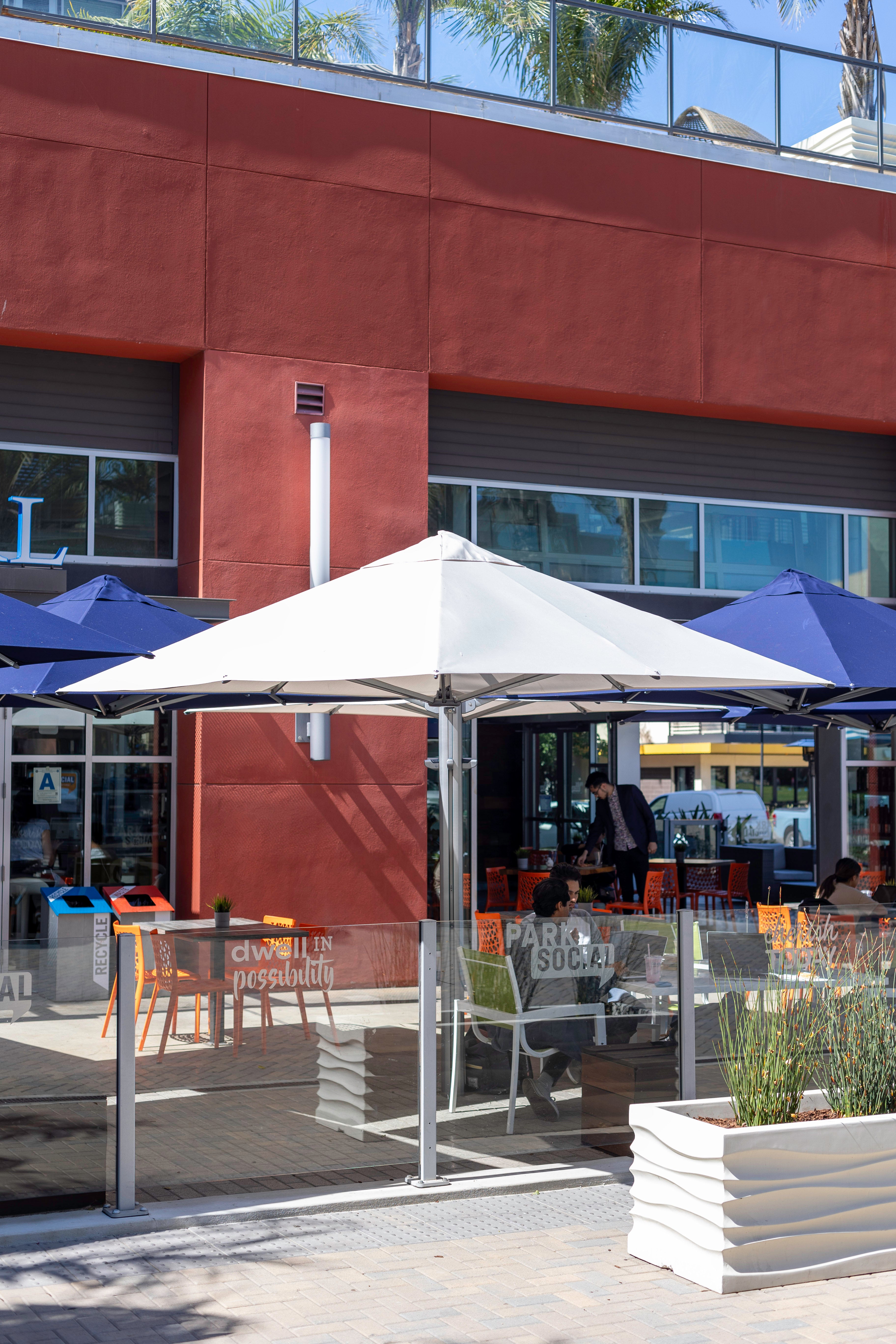 Shadowspec Unity™ Quattro 4 Large Square Umbrellas for Outdoor Patio, Garden, Poolside, and Beach - Durable Sun Shade Canopy for Commercial & Residential Use