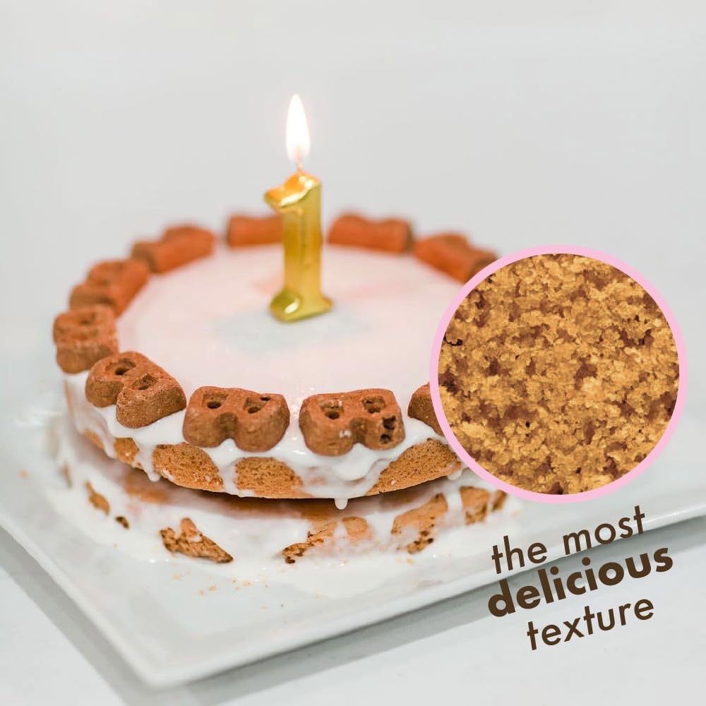 **Puppy Cake - Wheat-Free Dog Birthday Cake Mix with Peanut Butter Flavor & Icing - Easy to Bake or Microwave - Natural Ingredients - Made in USA - Perfect for Dog Parties & Special Occasions**