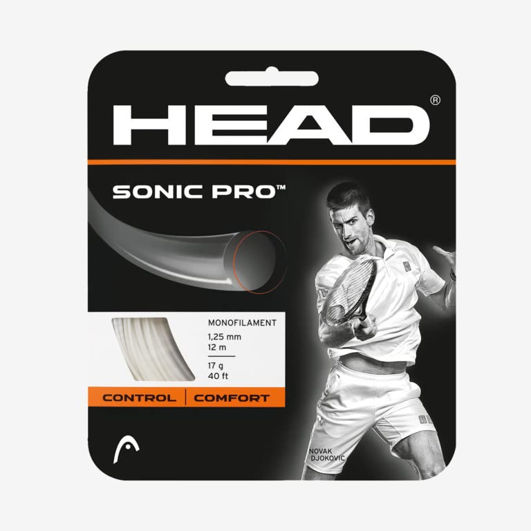 HEAD Sonic Pro Polyester Tennis String Set - 2/4/6/8 Packs | High-Performance Tennis Strings for Durability & Spin | Perfect for Competitive Play & Training Sessions