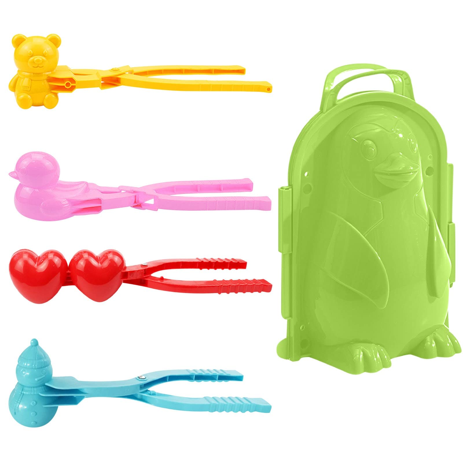 FAHEED Snowball Maker Kit - Large Handy Scoopers & Catcher for Snow, Sand Play - Fun Winter Outdoor Toys for Kids - Perfect for Snowball Fights, Sandcastle Building & Backyard Games