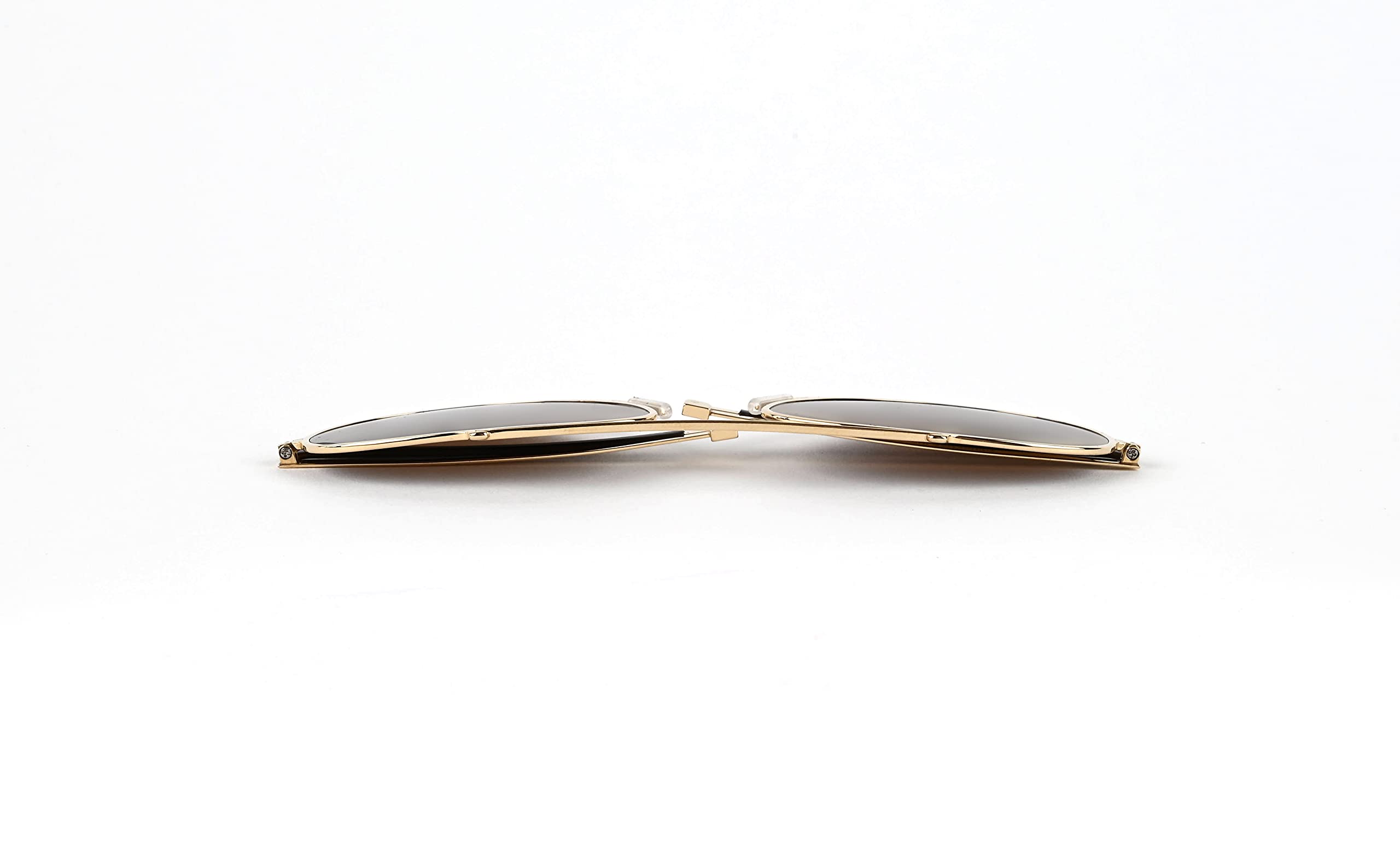 ThinOptics Milano Aluminum Case & Aviator Sunglasses - Gold Frame with Brown Lens (54mm) | Premium UV Protection for Driving, Travel & Outdoor Activities