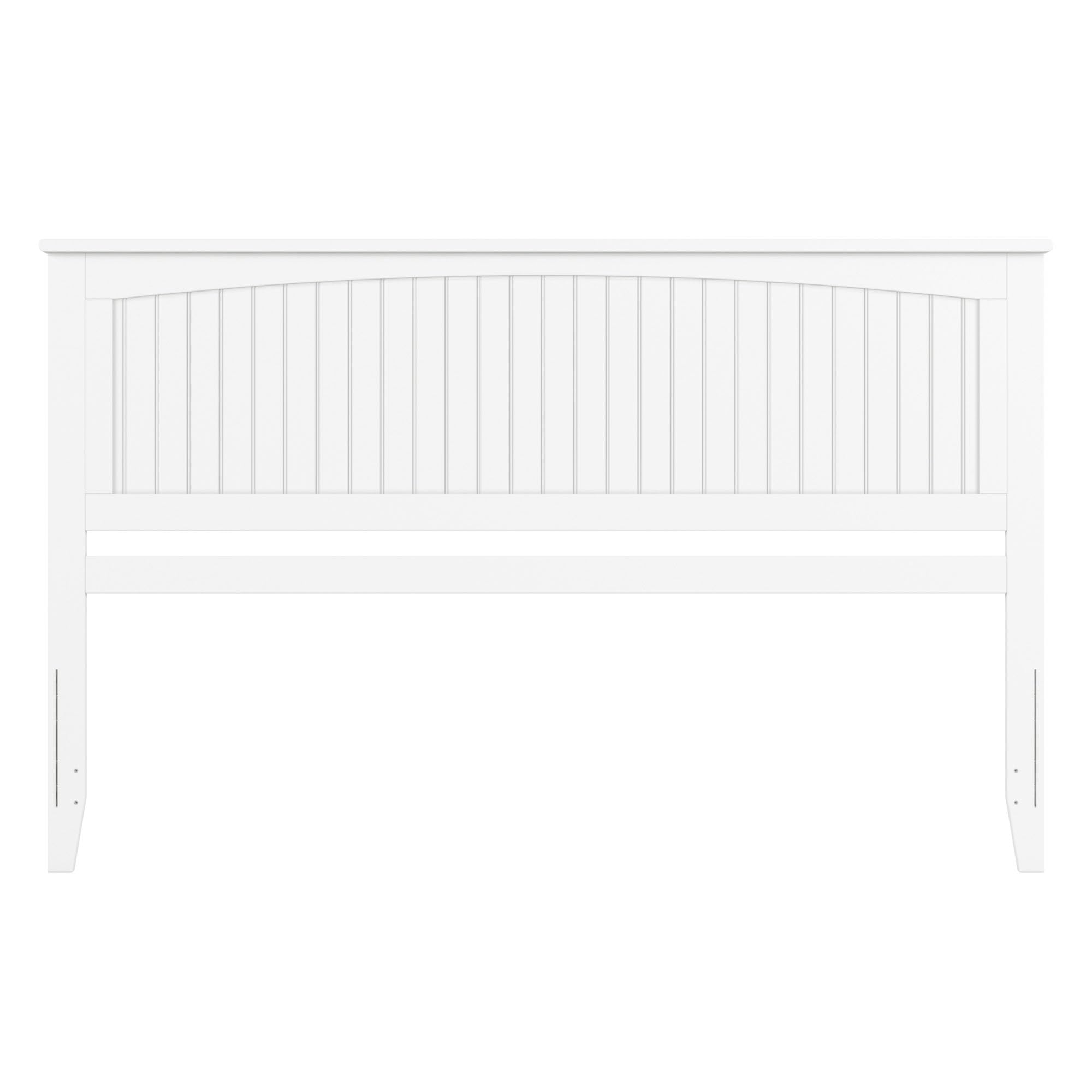 Atlantic Furniture AR282852 Nantucket King Size Headboard in White - Coastal Bedroom Decor for Master & Guest Rooms