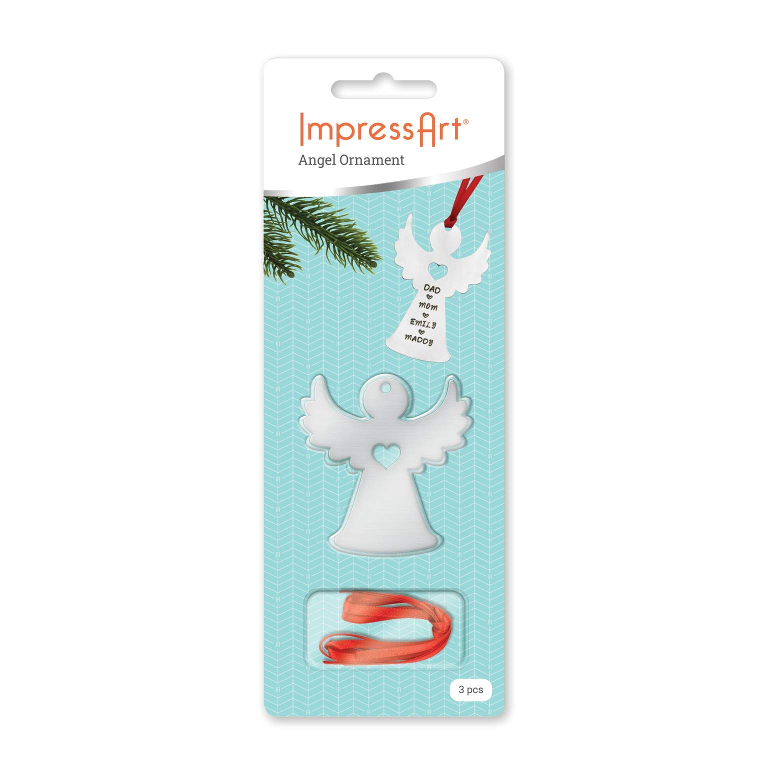ImpressArt Holiday Ornament Metal Stamping Blanks Kit - DIY Christmas Craft Supplies for Handmade Gifts, Angel Decorations (Perfect for Tree Ornaments, Gift Tags & Holiday Home Decor)