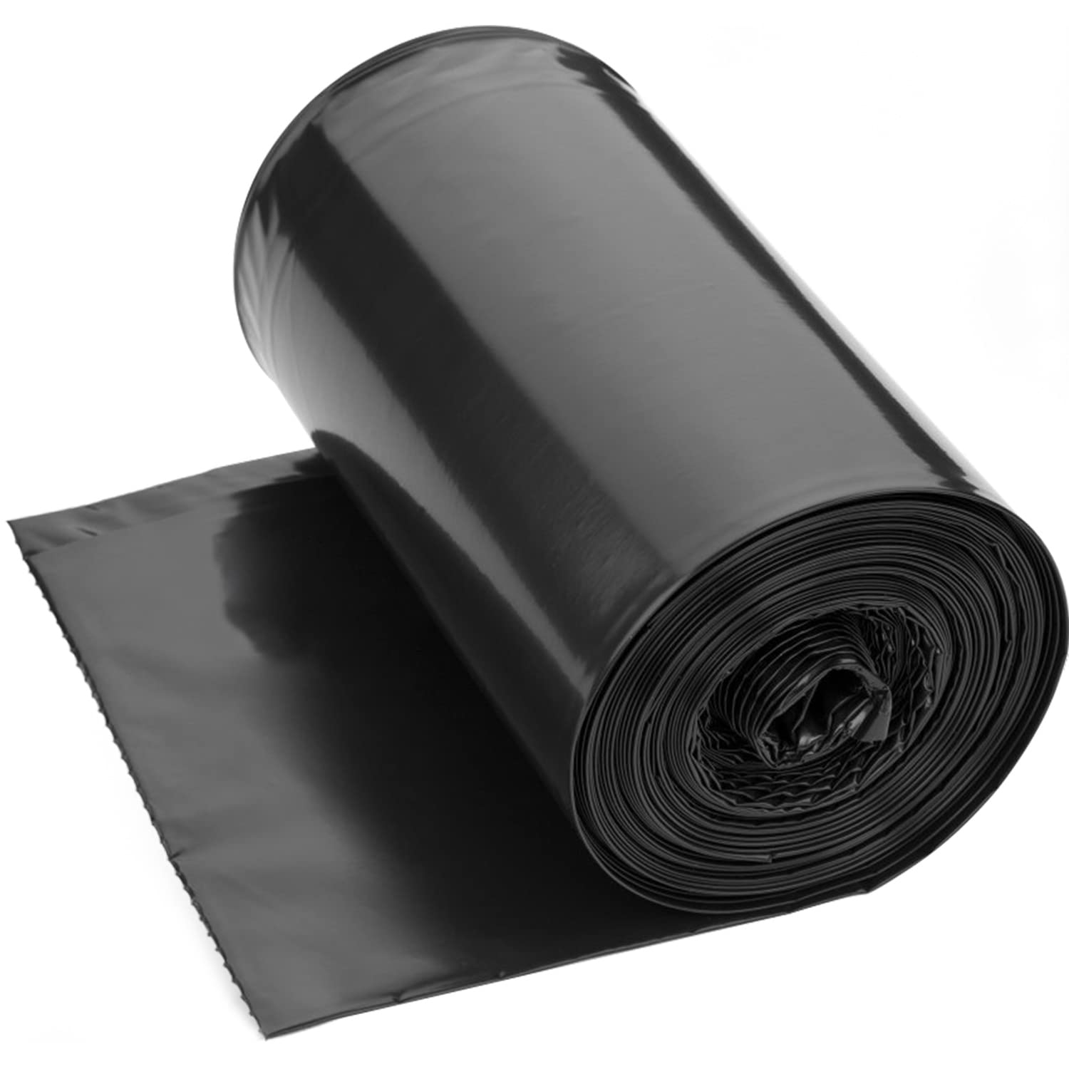 8 Gallon Trash Bags - 40 Count Heavy Duty Black Garbage Bags (55x65cm, 7g Each) | No Flaps, No Ties, Unscented | Perfect for Kitchen, Bathroom, Office & Outdoor Use