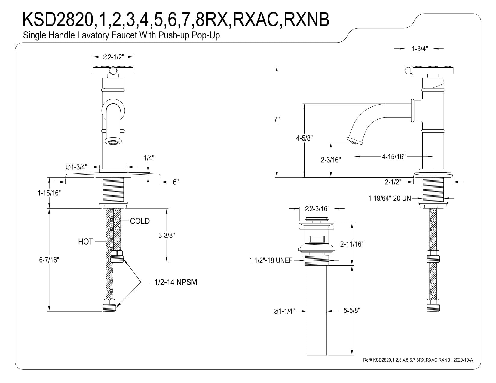 Kingston Brass KSD2826RX Belknap 6