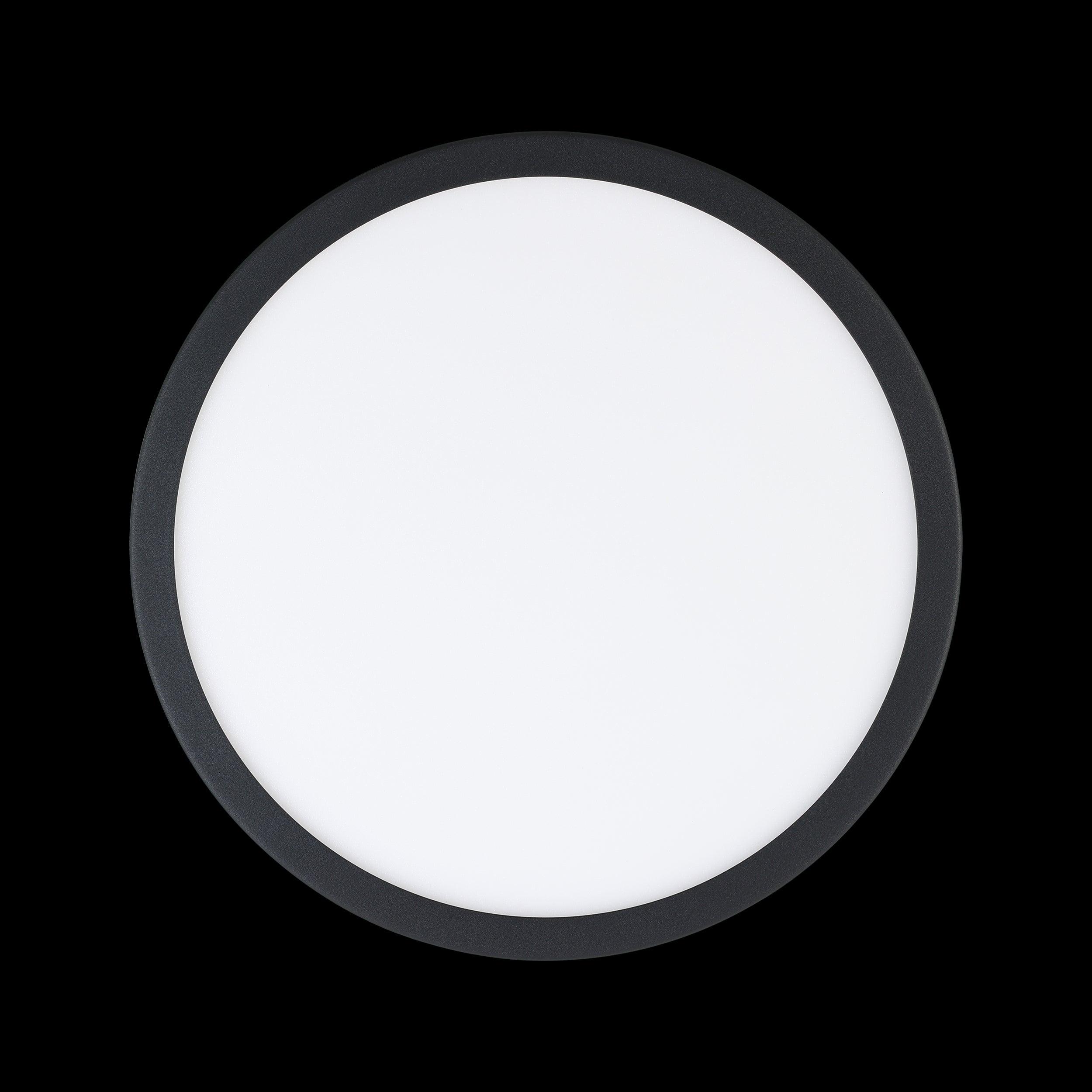 Eglo Connect Fueva Z Smart LED Black Flush Ceiling Light - Dimmable WiFi-Enabled Modern Lighting for Bedroom, Kitchen & Living Room - Voice Control with Alexa & Google Assistant