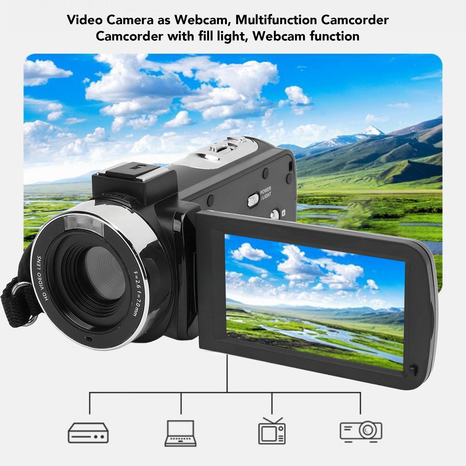 2.7K 48MP Digital Video Camera Camcorder with 3.0