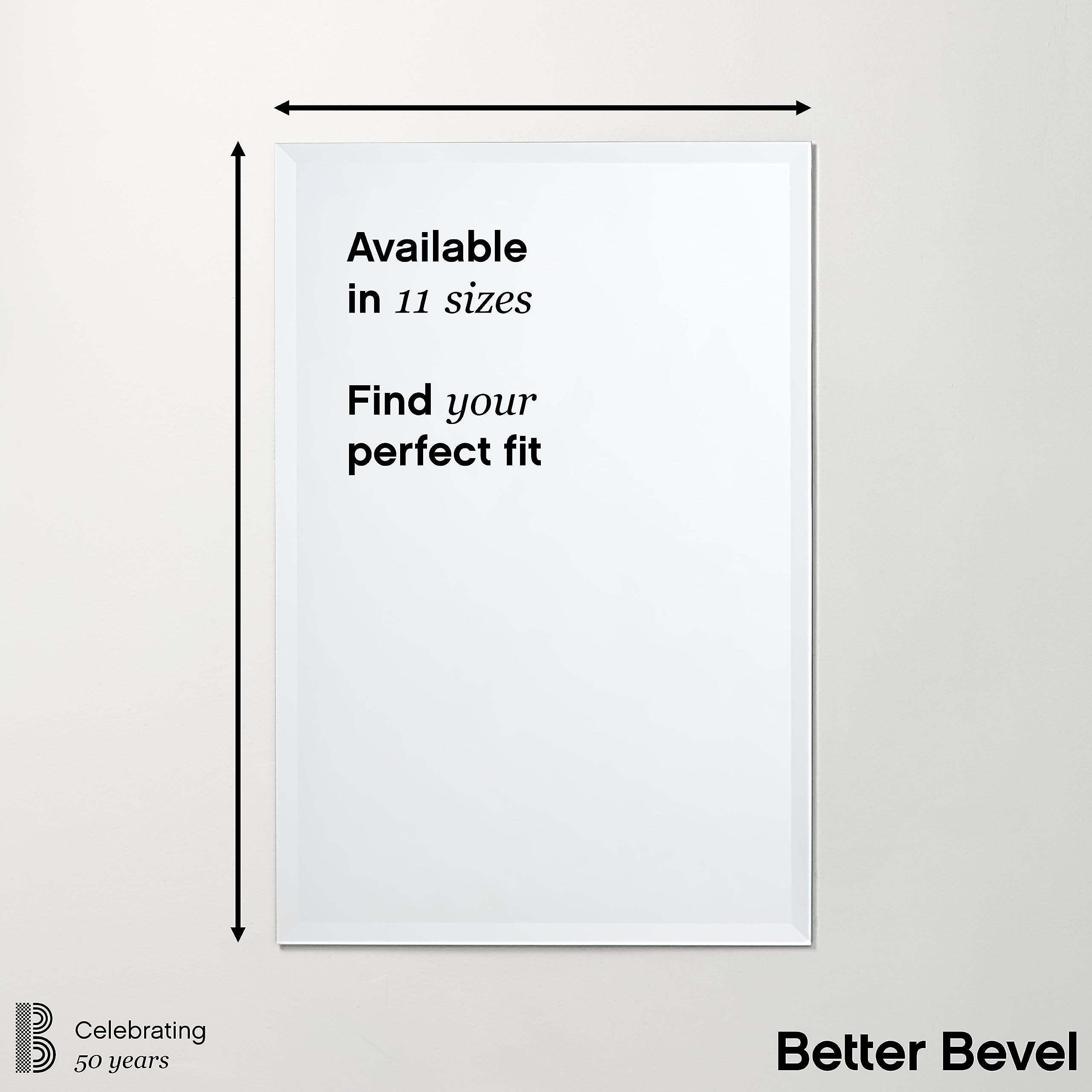 Better Bevel Frameless Rectangle Mirror - 18