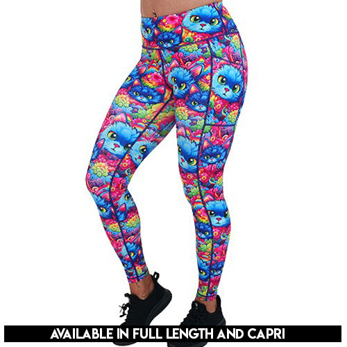 Purrfection High Waist Yoga Leggings for Women - Comfortable & Stretchy Workout Pants - Perfect for Yoga, Gym, Running & Lounge Wear