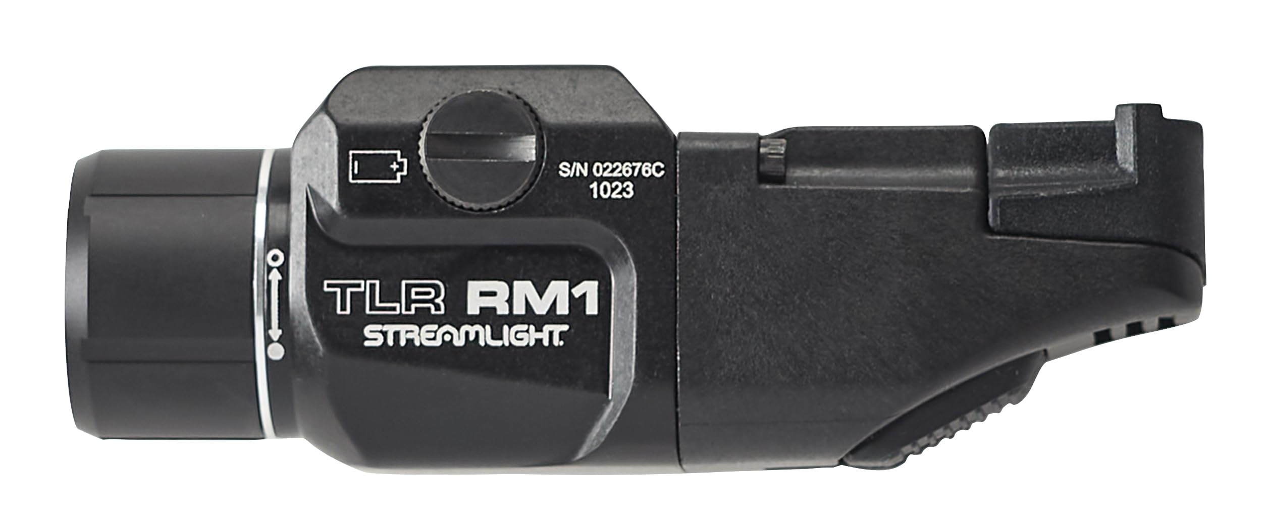 Streamlight 69440 TLR RM 1 500-Lumen Tactical Flashlight - Low Profile Rail Mounted Weapon Light with Rail Keys, Pressure Switch & CR123A Battery - Perfect for Handguns, Rifles & Home Defense (Black)
