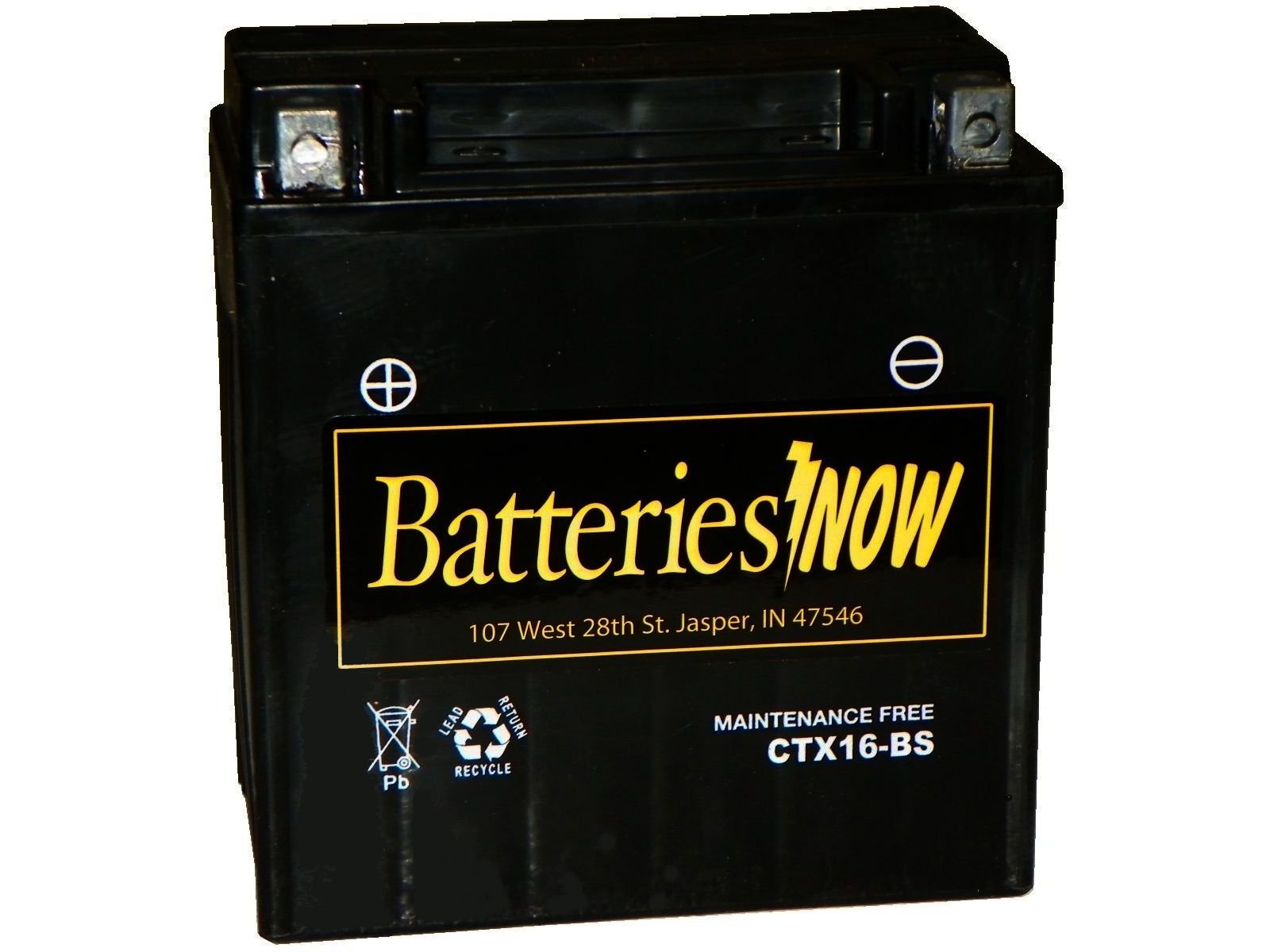 YTX16-BS Maintenance Free Battery - High Performance Replacement for CTX16-BS - Perfect for Motorcycles, ATVs, and Power Sports Vehicles