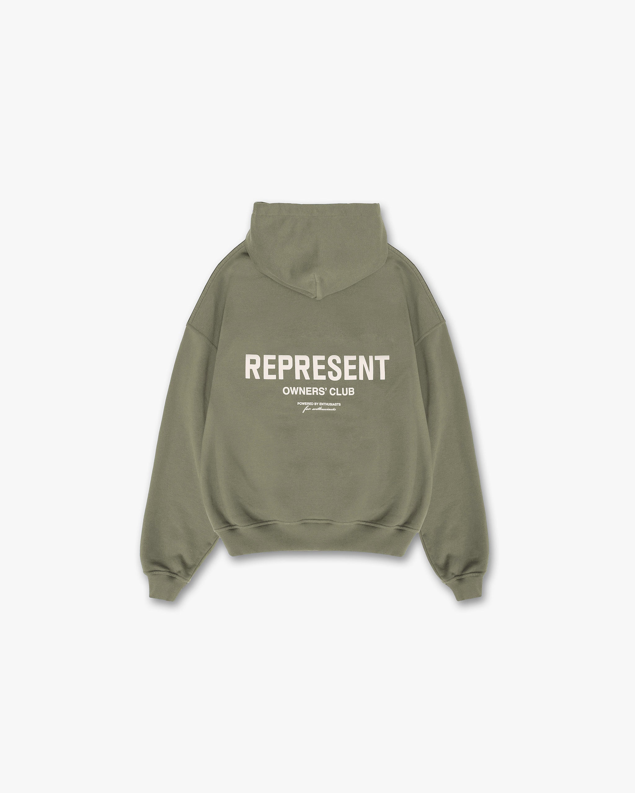 Represent Owners Club Hoodie - Olive Green Pullover for Men & Women | Streetwear Fashion, Casual Wear, Gym & Lounge Comfort