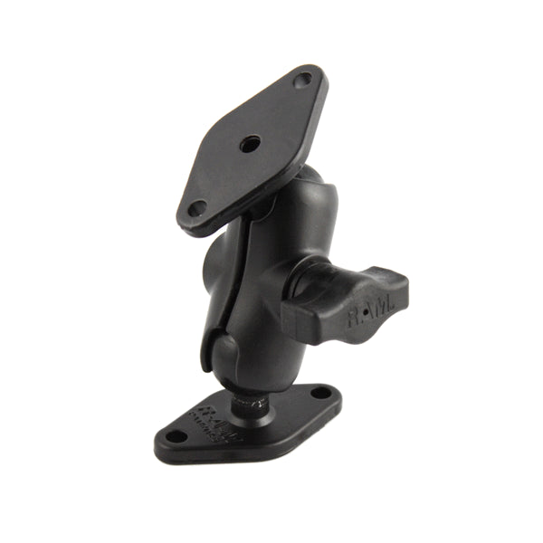 RAM B-102U-A 1-Ball Mount with Short Arm & 2 Diamond Bases - Universal Phone/GPS Holder for Trucks, Cars & RVs - Durable Dash & Windshield Mounting Solution