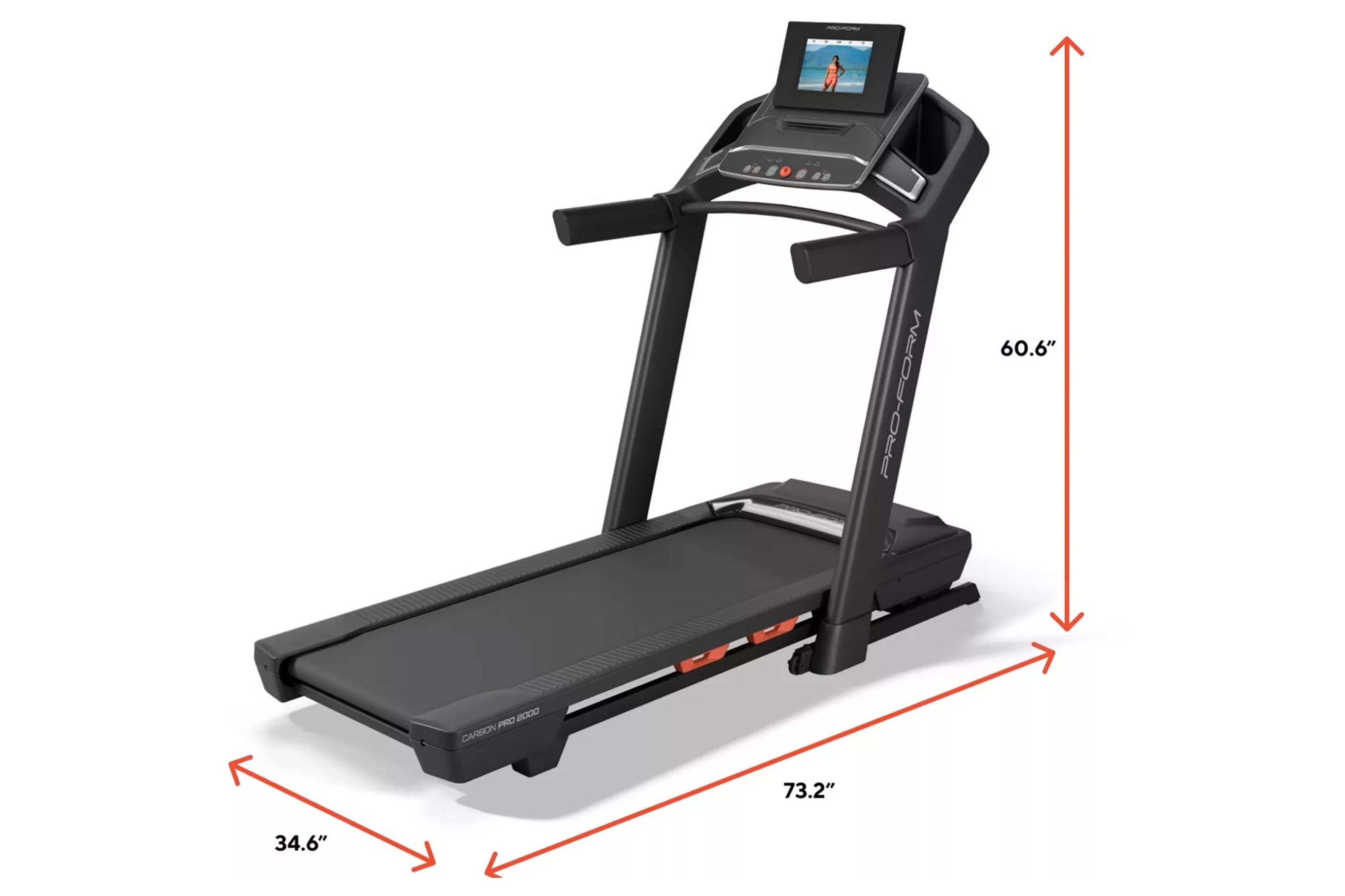 ProForm Carbon Pro 2000 Treadmill - Foldable Electric Running Machine with 10