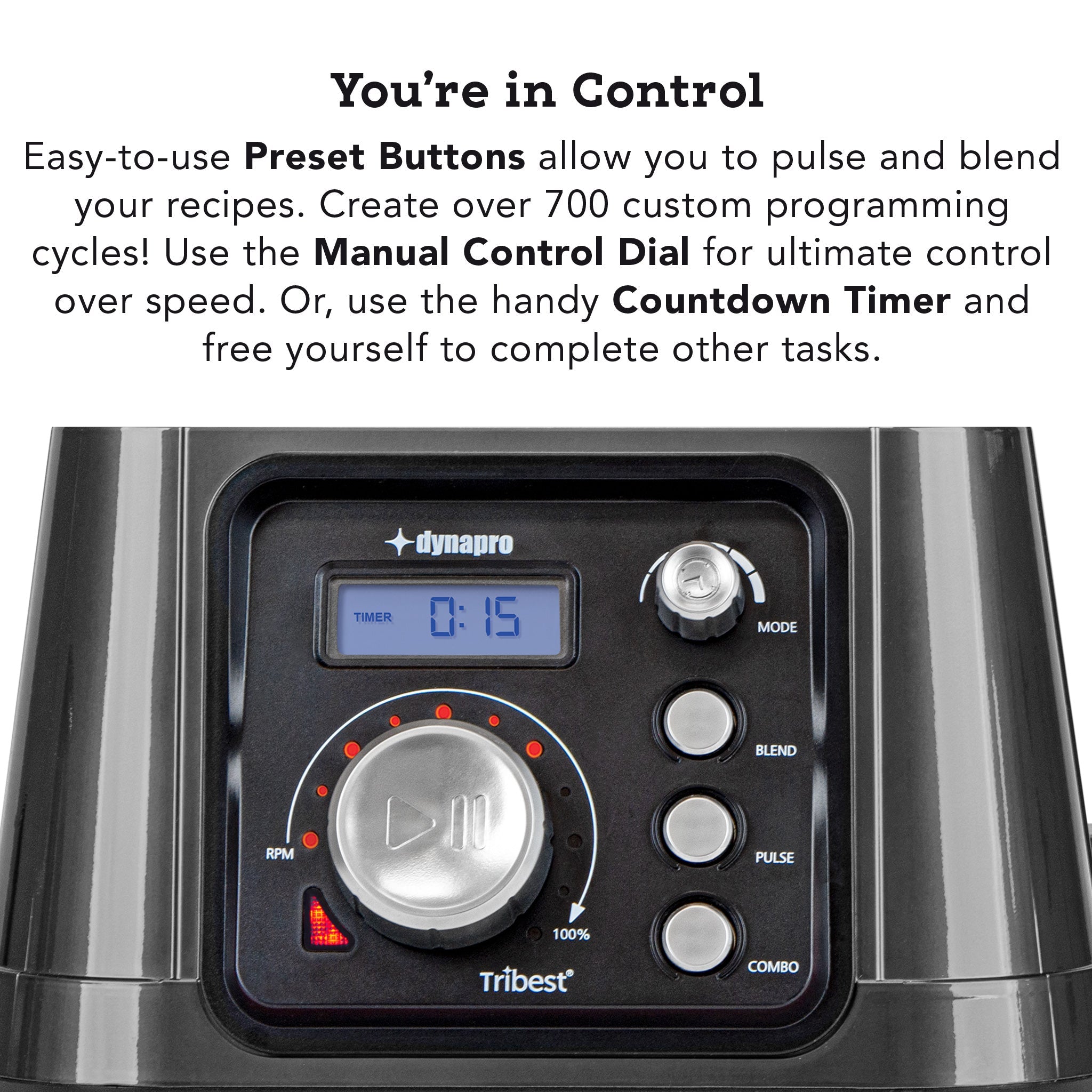 Refurbished Dynapro® Commercial High Speed Blender - Professional Grade for Smoothies, Soups & Food Prep | Restaurant & Home Kitchen Use