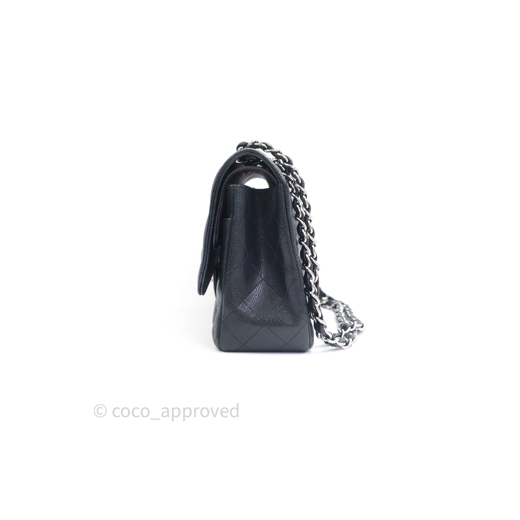 Chanel Caviar Quilted Jumbo Double Flap Bag Black with Silver Hardware - Luxury Designer Handbag for Women, Perfect for Parties, Work & Special Occasions