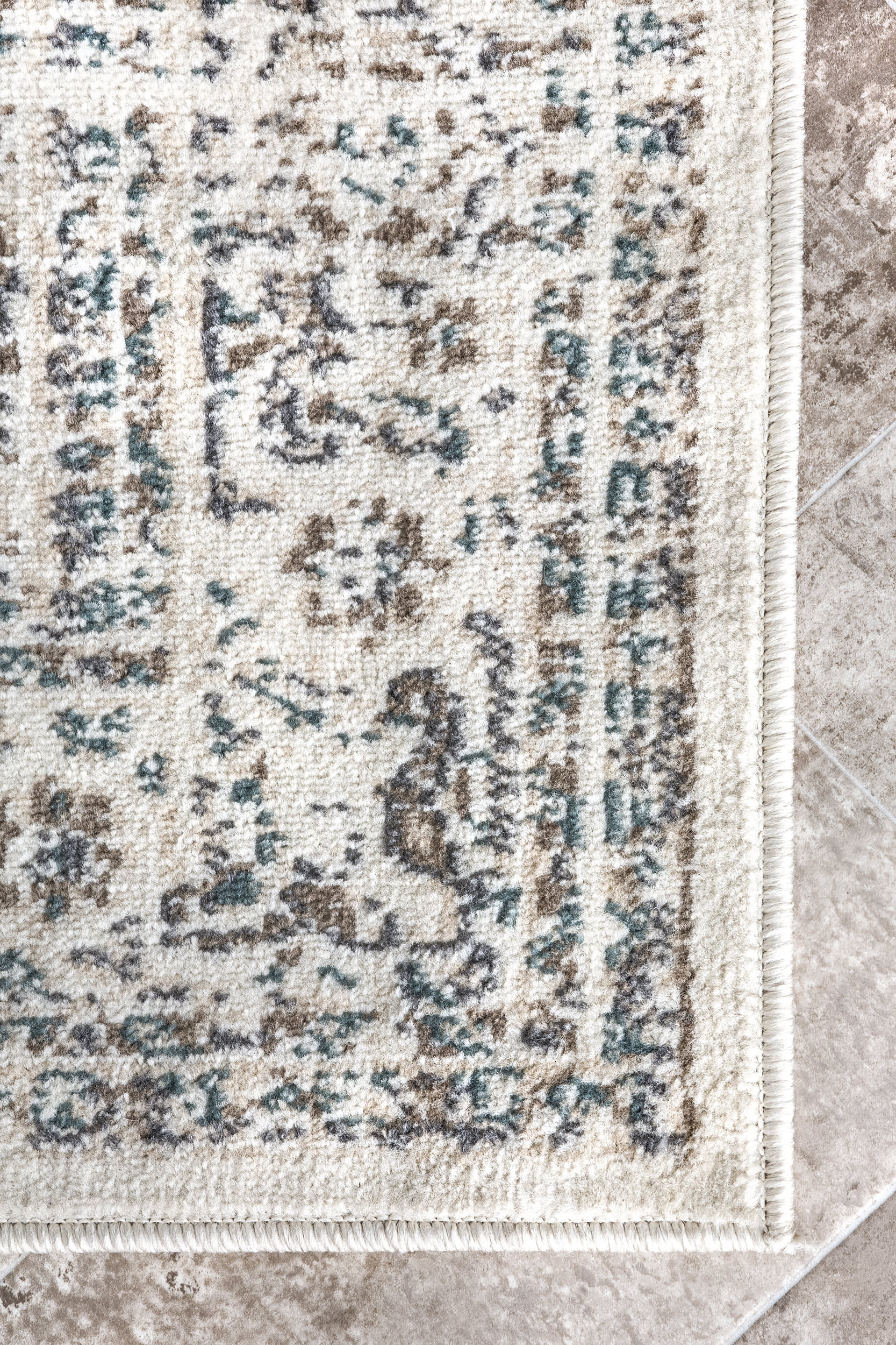 Coronet Medallion Area Rug - Cream Traditional Oriental Carpet for Living Room, Bedroom & Dining Room Decor