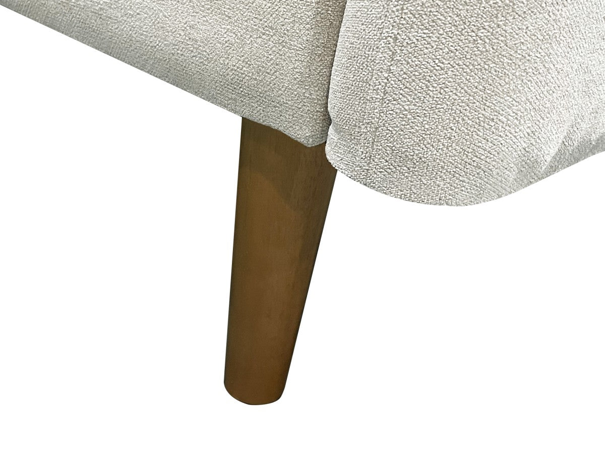 3-Seater Beige Sofa - Modern Comfortable Couch for Living Room, Lounge & Office - Soft Fabric Upholstery with Sturdy Frame