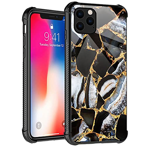 Luxury black gold marble