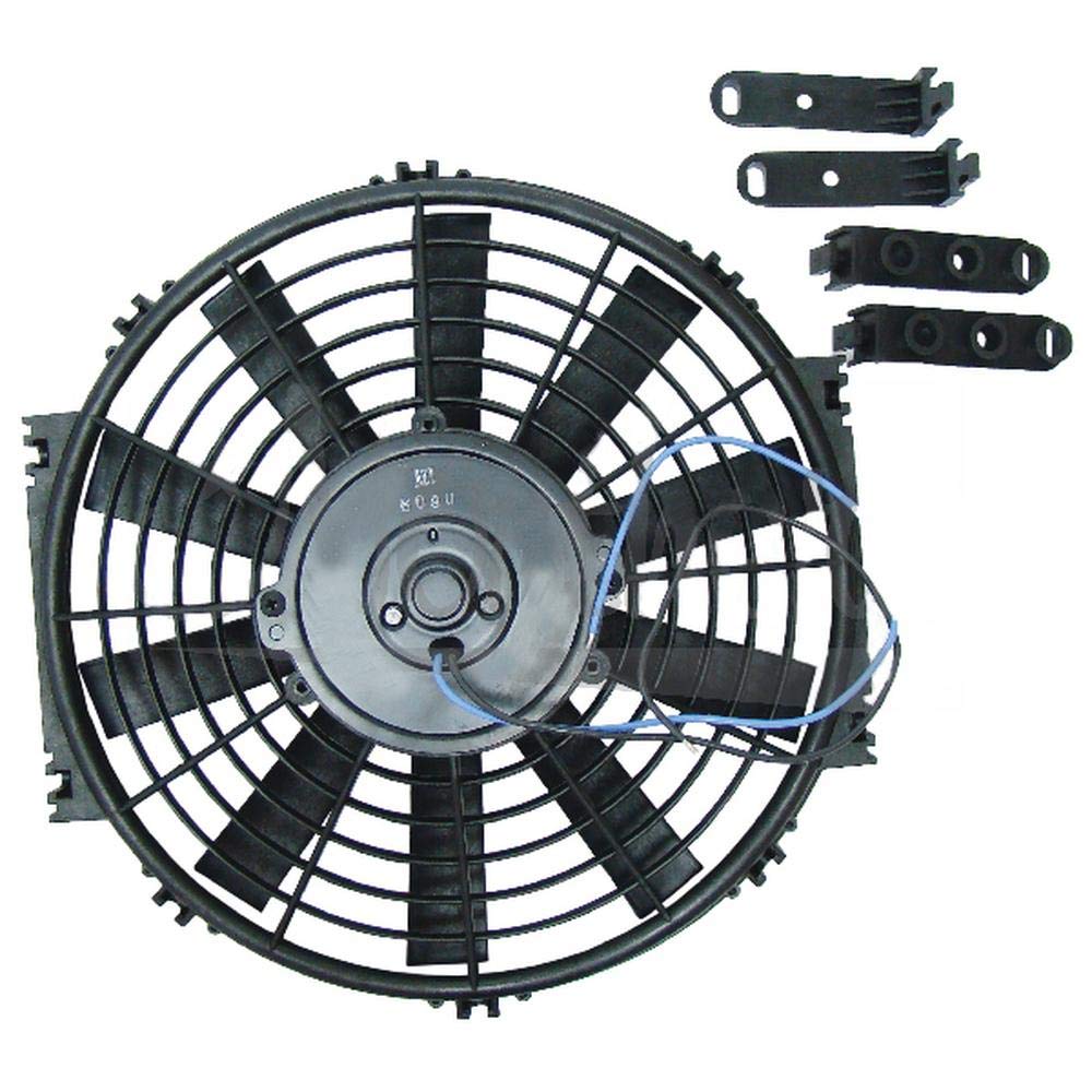 RAParts BM346938 12 Inch Electric Cooling Fan Kit - Reversible, High Performance, Economy Series for Automotive & Truck Radiator Cooling Systems