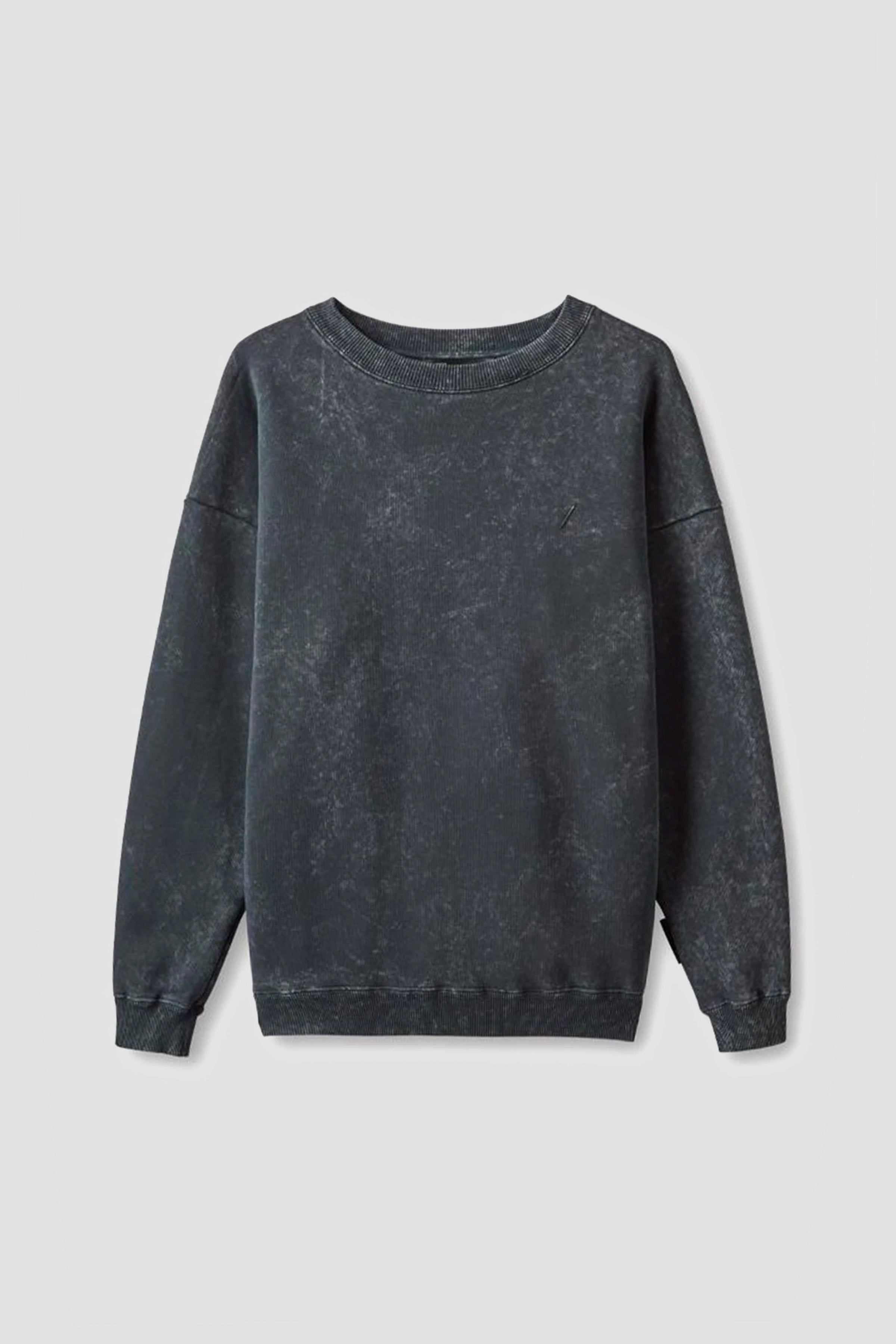 530 Washed Black Sweatshirt for Men - Soft Cotton Pullover Hoodie for Casual Wear, Gym & Street Style