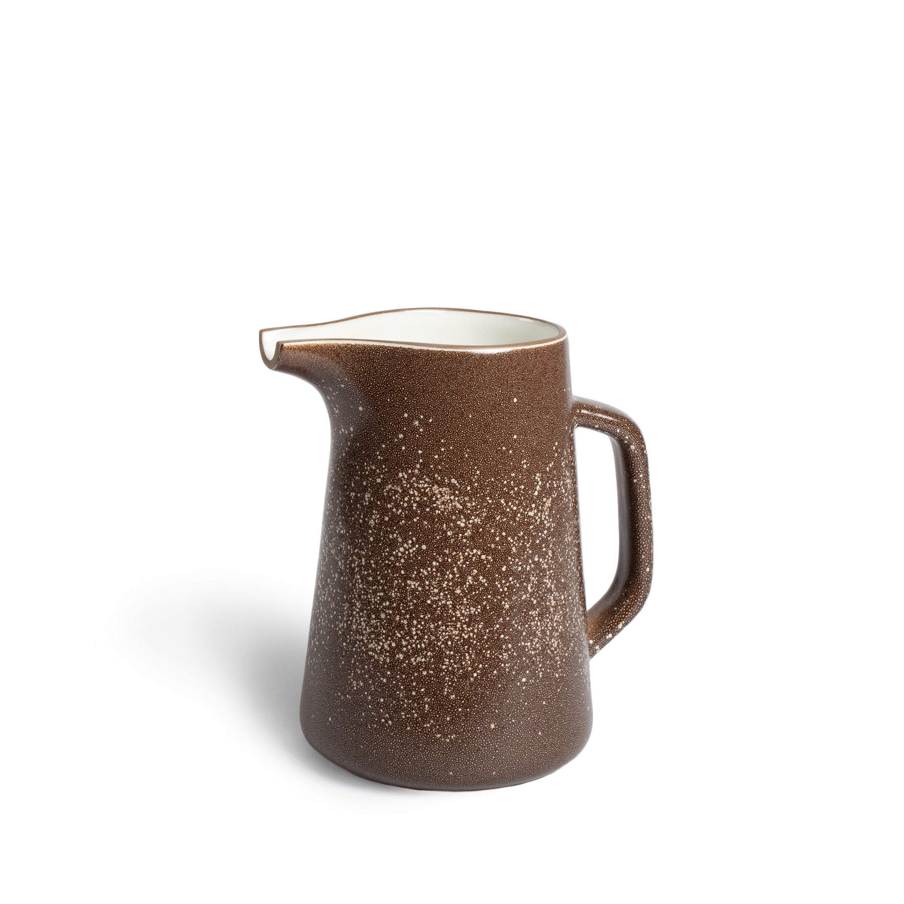 Matte Brown & Opaque White Large Pitcher - Perfect for Iced Tea, Lemonade & Water Serving at Parties, BBQs & Outdoor Gatherings