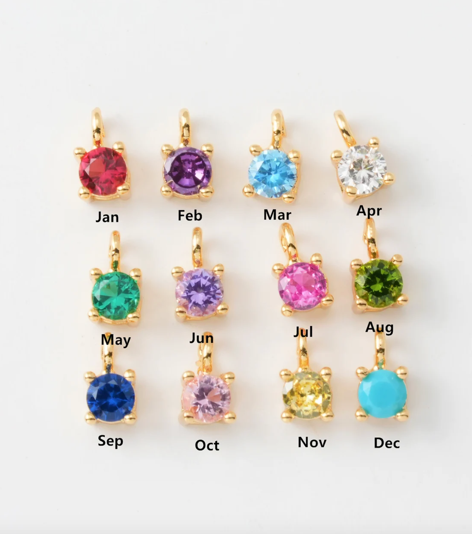 Birthstone Charm Bracelet - Personalized Zodiac Jewelry for Women - Perfect for Birthdays, Anniversaries & Gifts | Elegant Stackable Bracelet for Everyday Wear