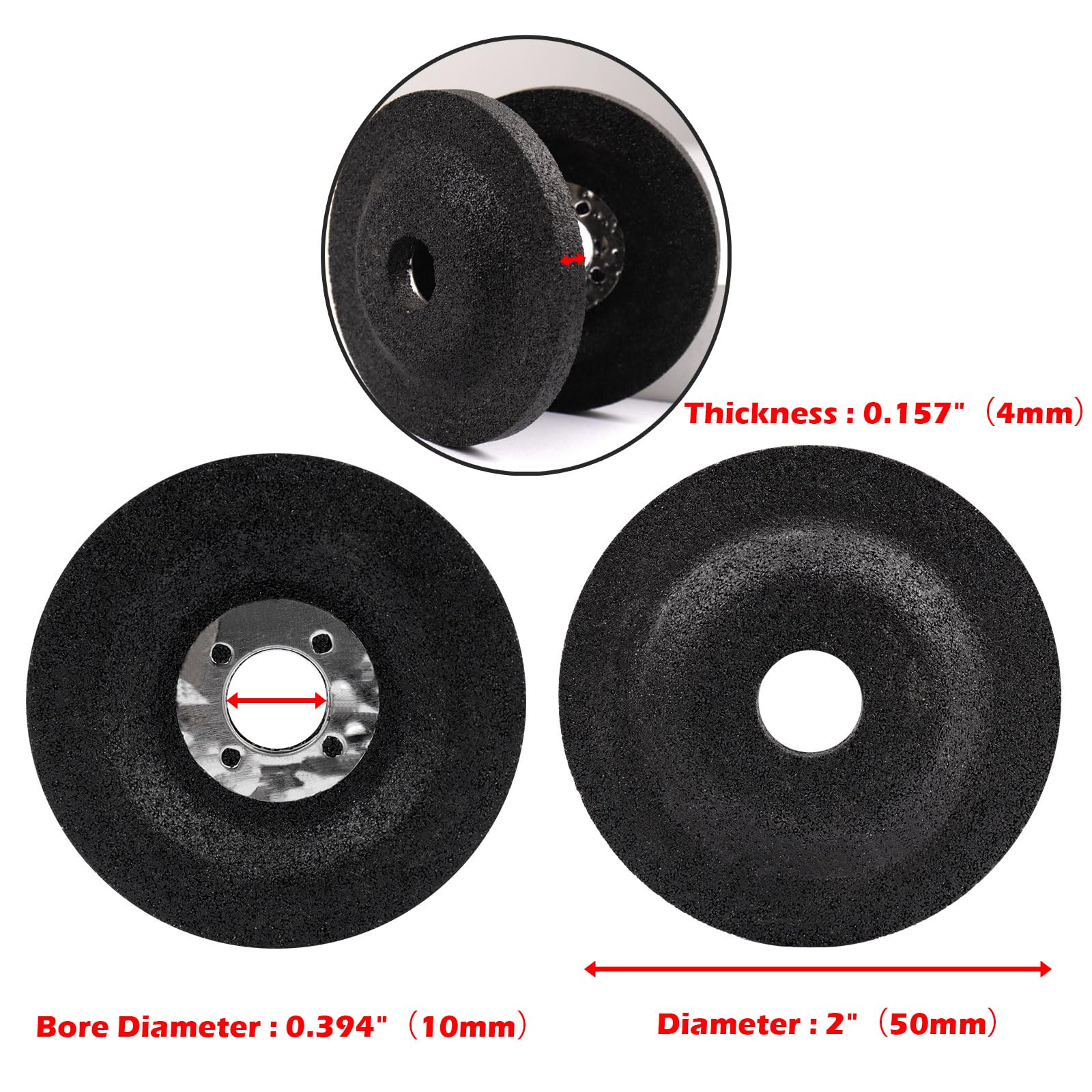 15PCS 2-Inch Grinding Wheel for Die Grinder - 3/8