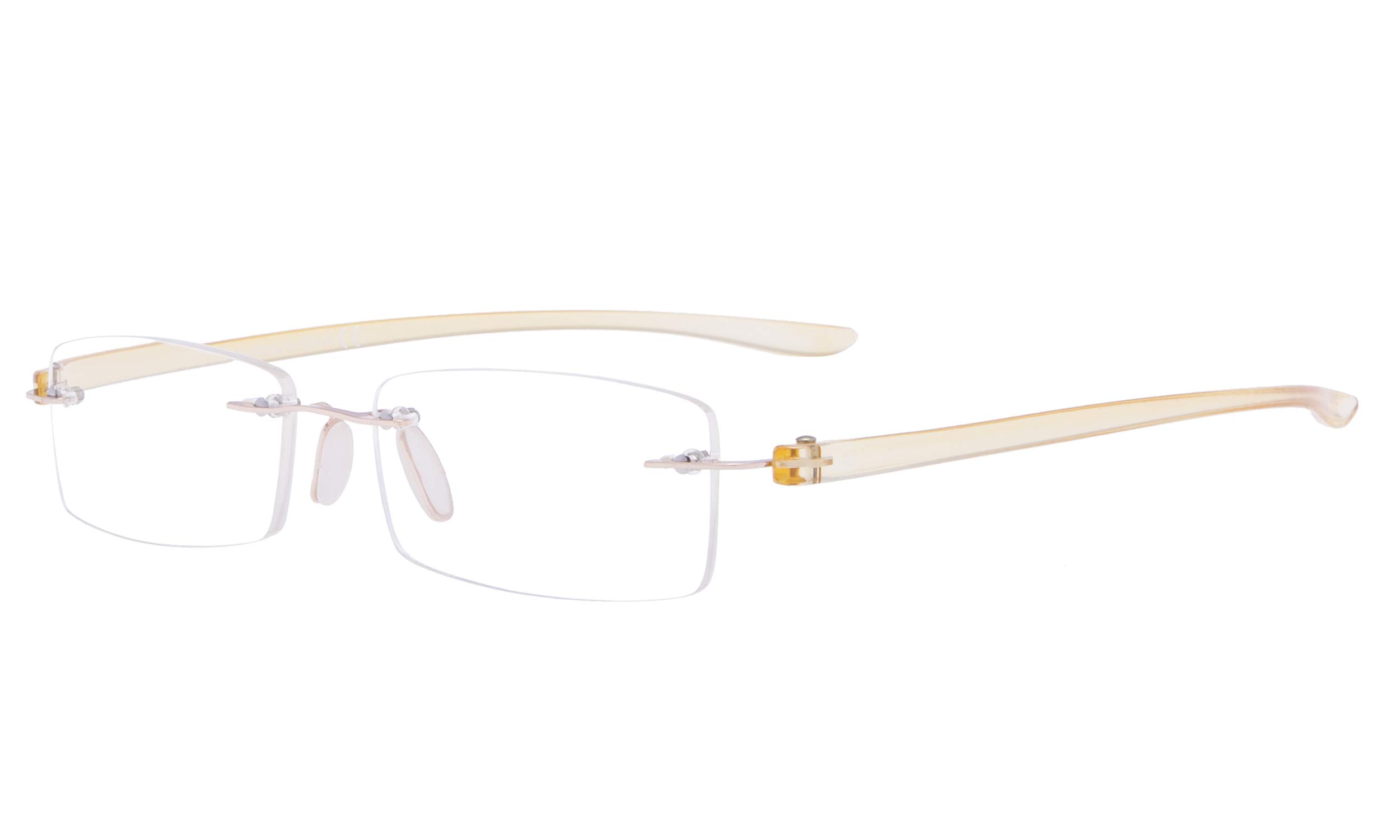 Eyekepper Rimless Reading Glasses for Men & Women - Small Lens Lightweight Readers for Computer, Book, and Close Work Use