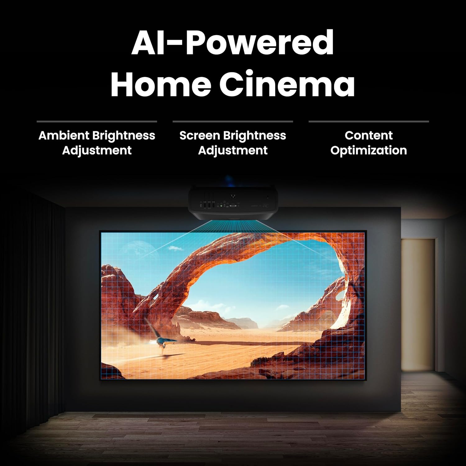 BenQ W2720i 4K UHD 2500lm LED Smart Home Theater Projector - AI Picture, DCI-P3, HDR, Delta E<3 | Perfect for Movie Nights, Gaming & Home Entertainment Systems