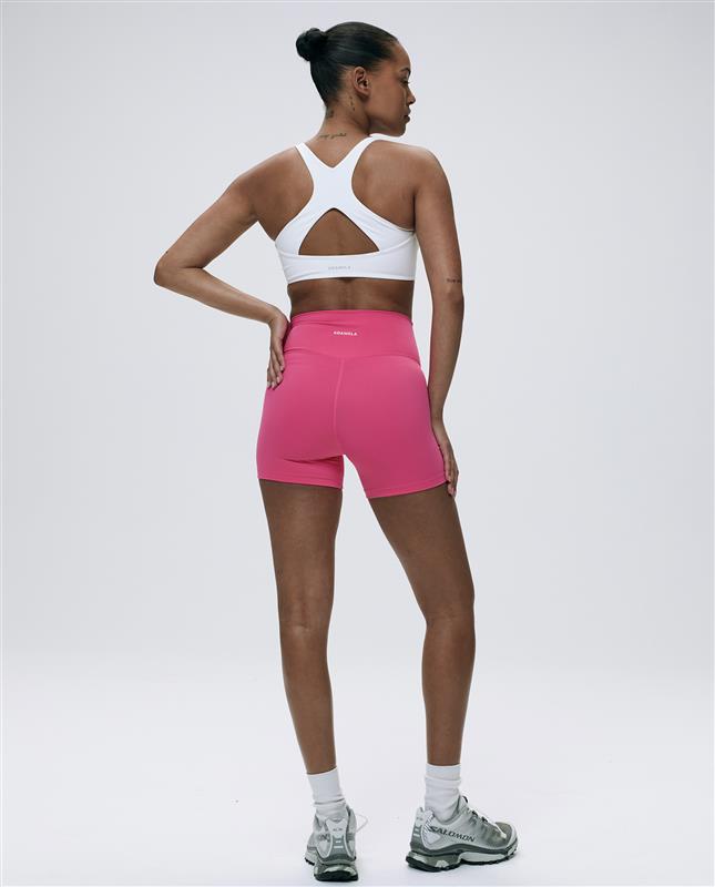 Ultimate Racer Cut Out Sports Bra - White | High Support Workout Top for Running, Yoga & Gym