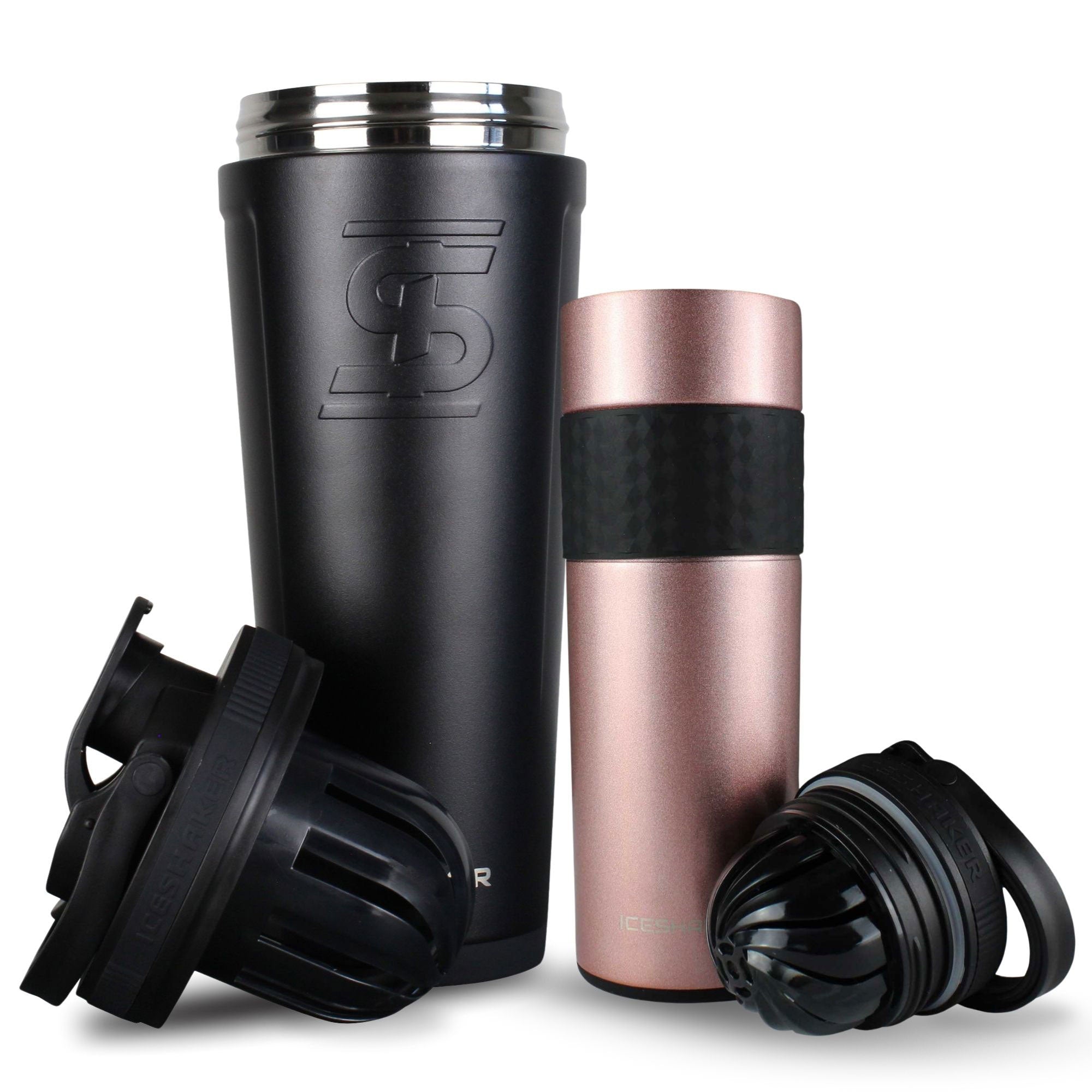 Premium His & Her Protein Shaker Bottle Set - 20oz Leak-Proof Mixing Cups for Gym, Workouts & Post-Training Recovery - BPA-Free Fitness Accessories for Couples