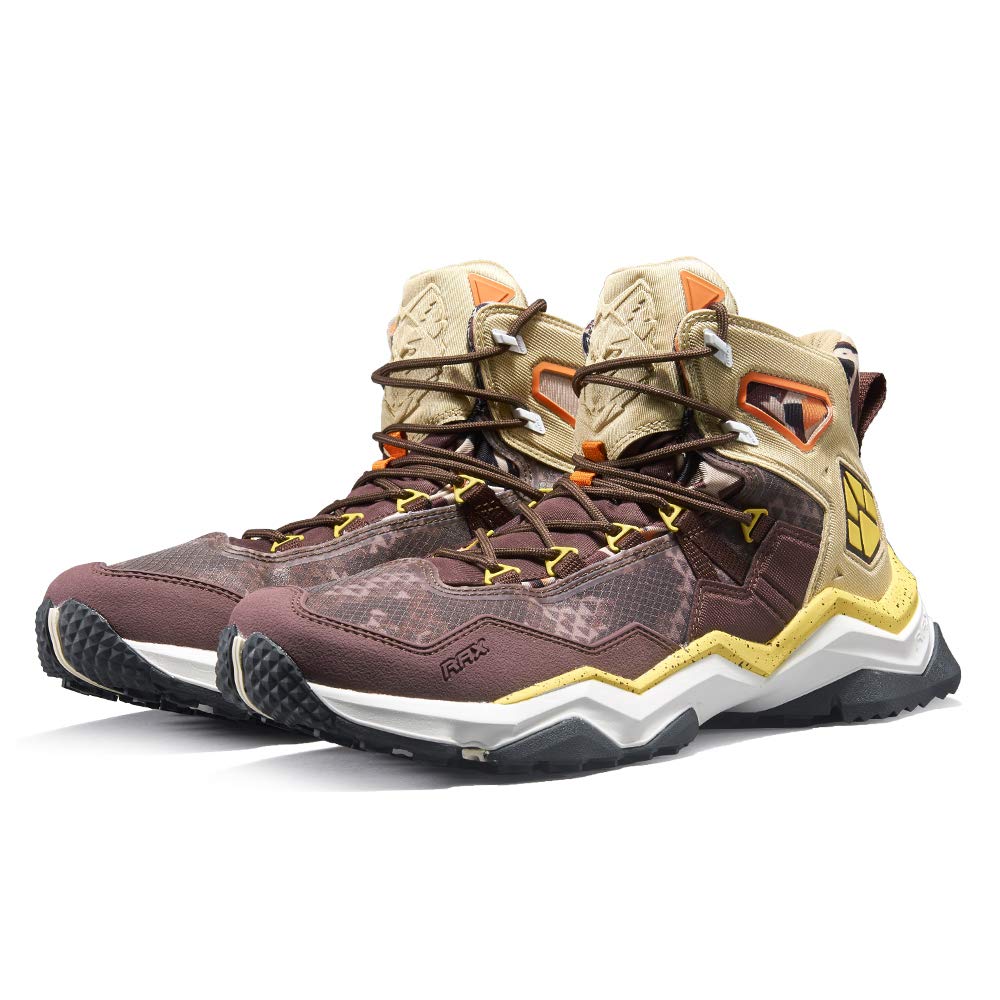 RAX Men's Wild Wolf II Mid Waterproof Lightweight Hiking Boots - Durable Outdoor Trekking Shoes for Men - Perfect for Mountain Climbing, Trail Running & Camping Adventures