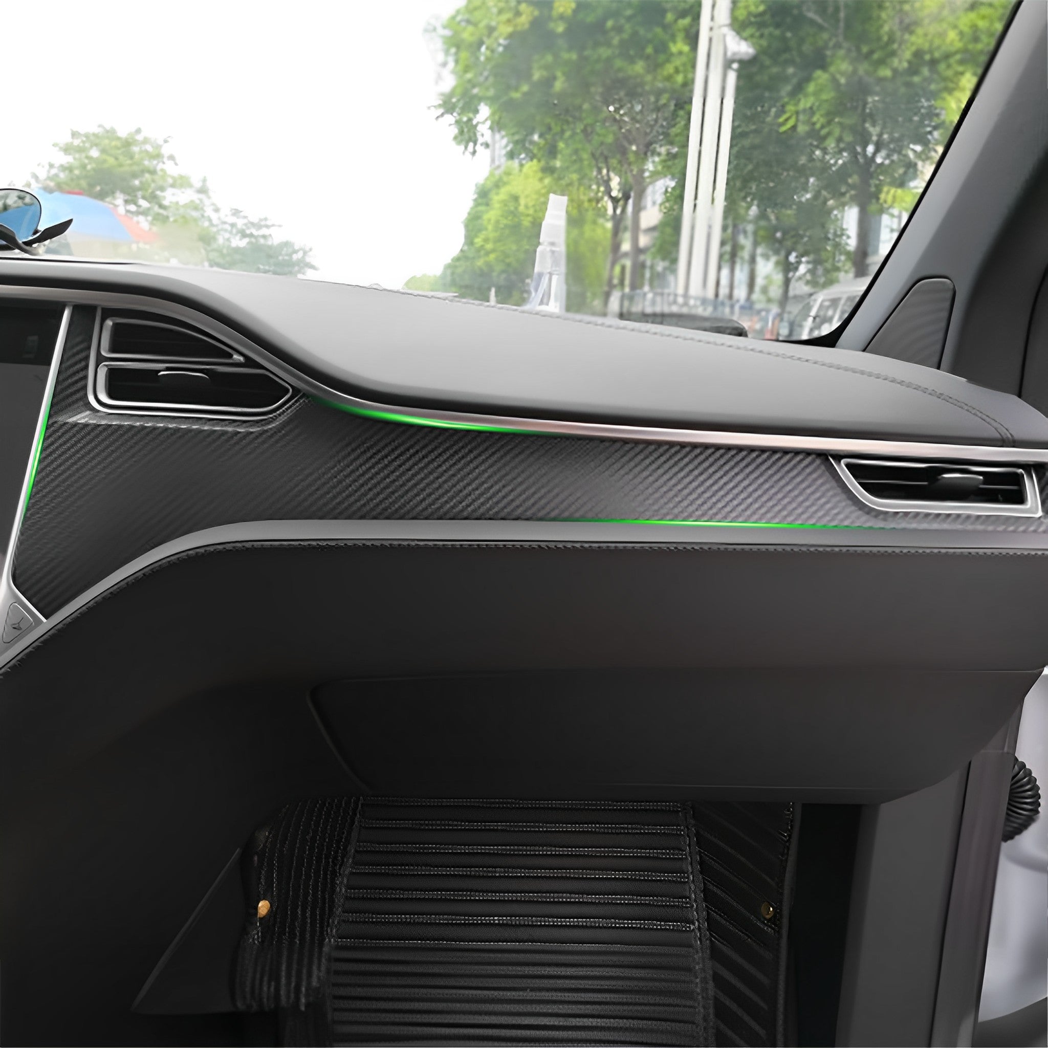 Premium Real Carbon Fiber Dashboard Cover for Tesla Model S/X (Pre-Refresh) - Enhance Interior Style & Protect from Sun Damage - Perfect for Daily Commute & Road Trips