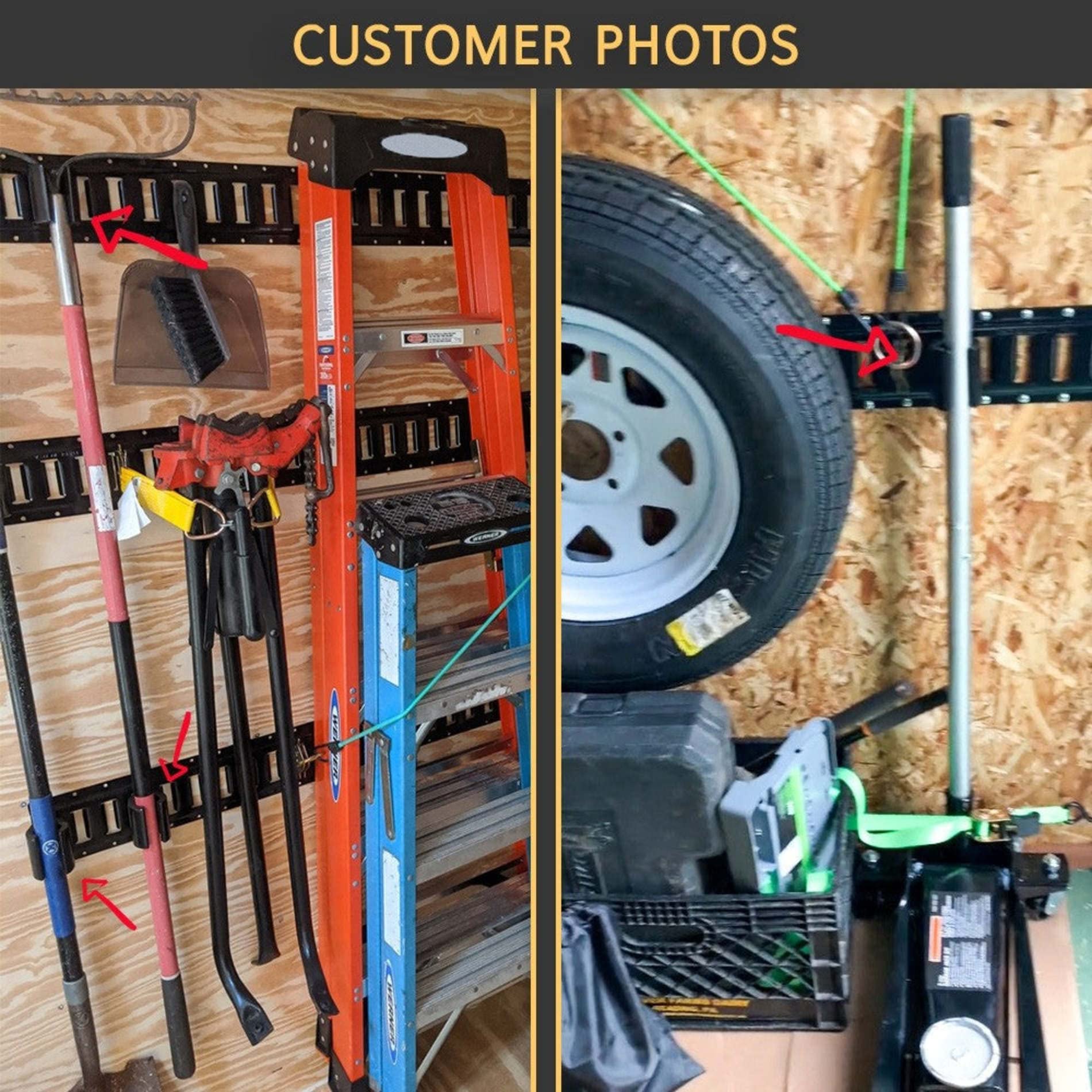DC Cargo E-Track Small & Simple Secure Tool Holders (Pack of 2) - Heavy Duty Trailer & Warehouse Organizers for Tools, Equipment & Gear - Perfect for Truck, Van, RV & Storage Organization