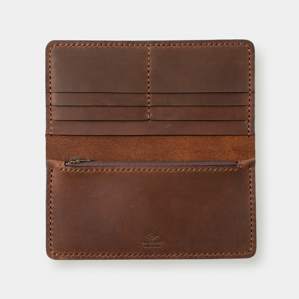 Premium TRAVELER'S COMPANY Leather Long Wallet - Brown | Durable & Stylish Travel Wallet for Passport, Cards & Cash | Perfect for Business Trips & Daily Use