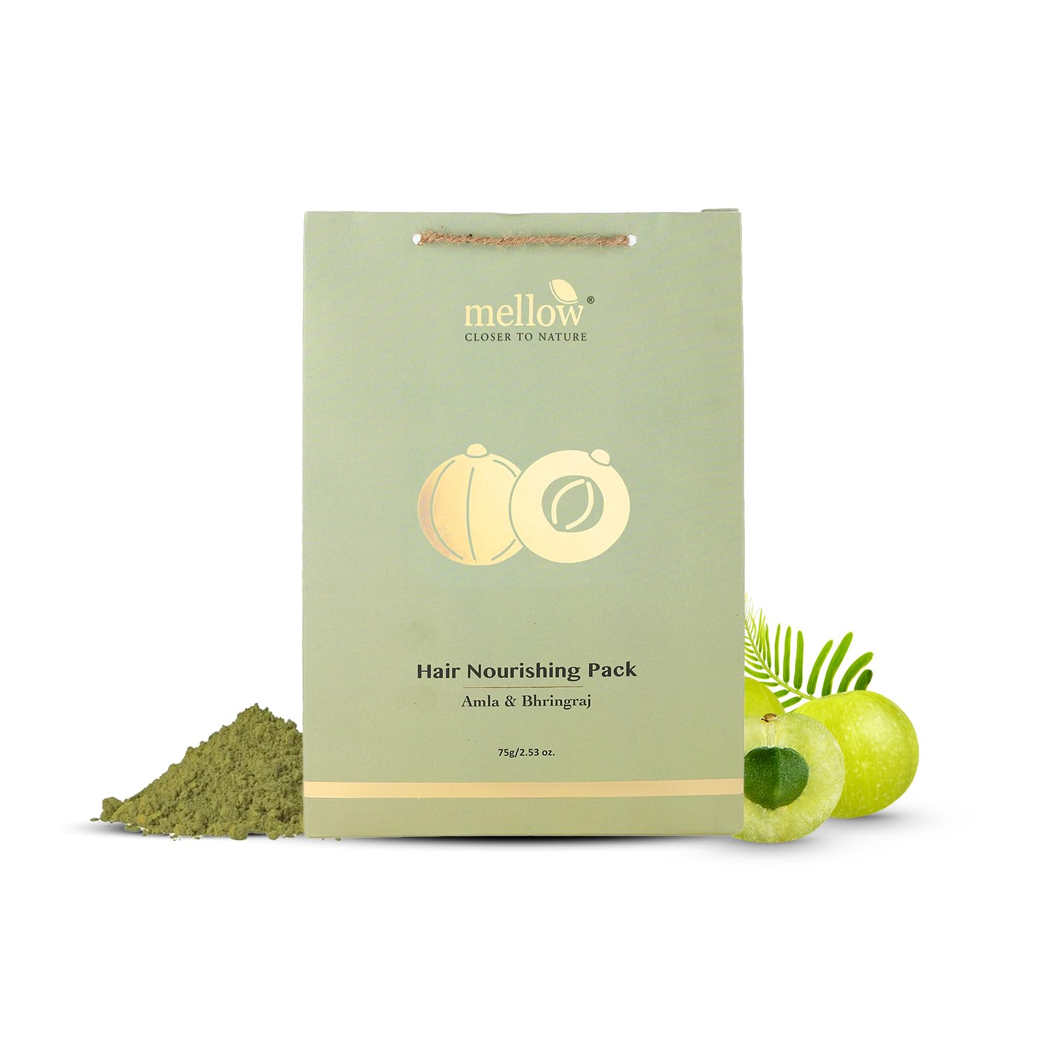 Mellow Herbals Ayurvedic Hair Nourishing Pack (75g) - Natural Hair Growth Treatment for Shiny & Healthy Hair | Prevents Hair Fall | Chemical, Paraben & Sulfate Free | Deep Conditioning for Dry, Damaged Hair | Perfect for Daily Hair Care Routine