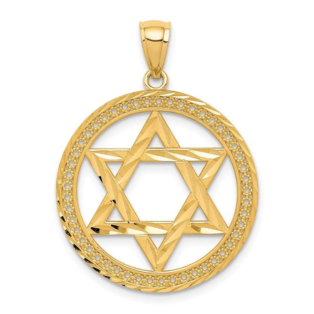 14K Gold Religious Judaica Star of David Pendant Necklace for Women - Elegant Jewish Jewelry Gift for Hanukkah, Bat Mitzvah & Everyday Wear