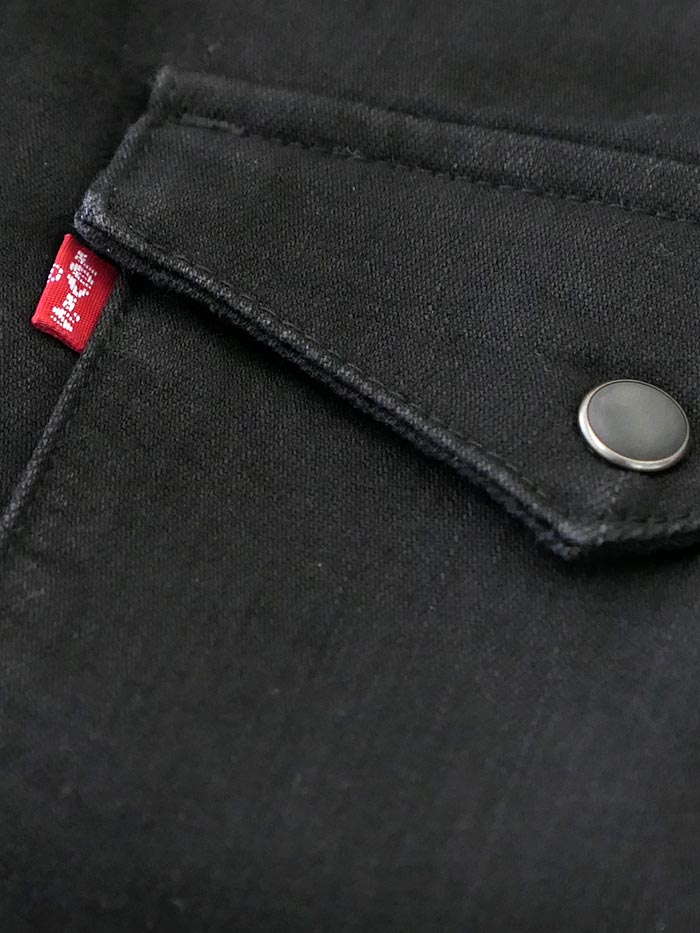 Levi's Men's Barstow Classic Western Denim Snap Shirt - Black | Western Style Button-Up Shirt for Casual Wear & Country Outfits