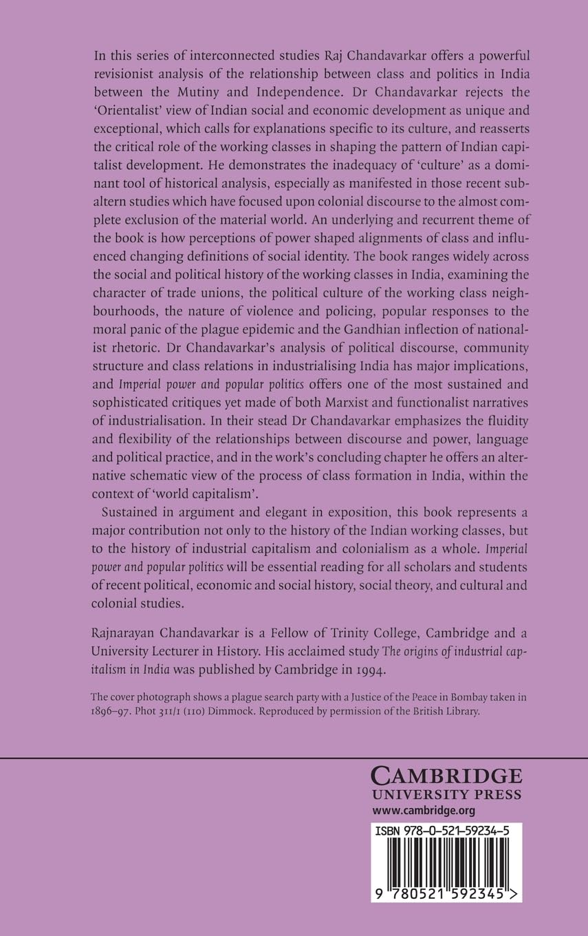Imperial Power and Popular Politics: Class, Resistance and the State in India (1850-1950) - Historical Analysis for Academic Research & Colonial Studies