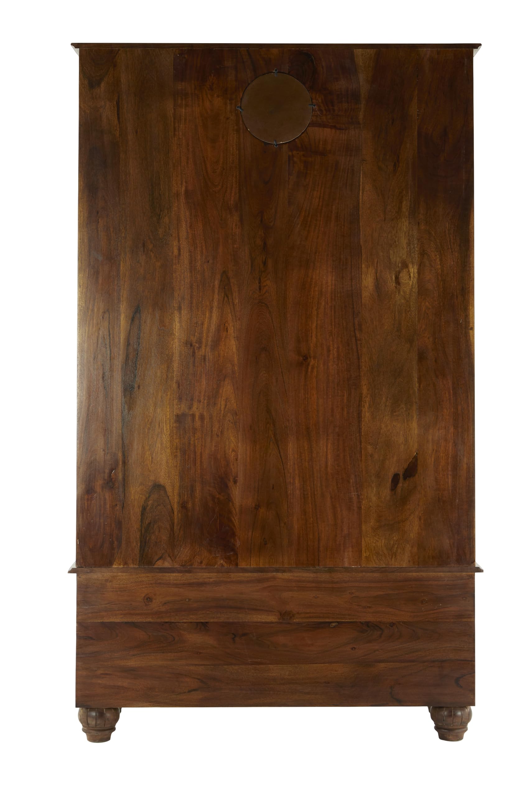 Deco 79 Wooden Coat Rack with Clock & 8 Hooks - 46