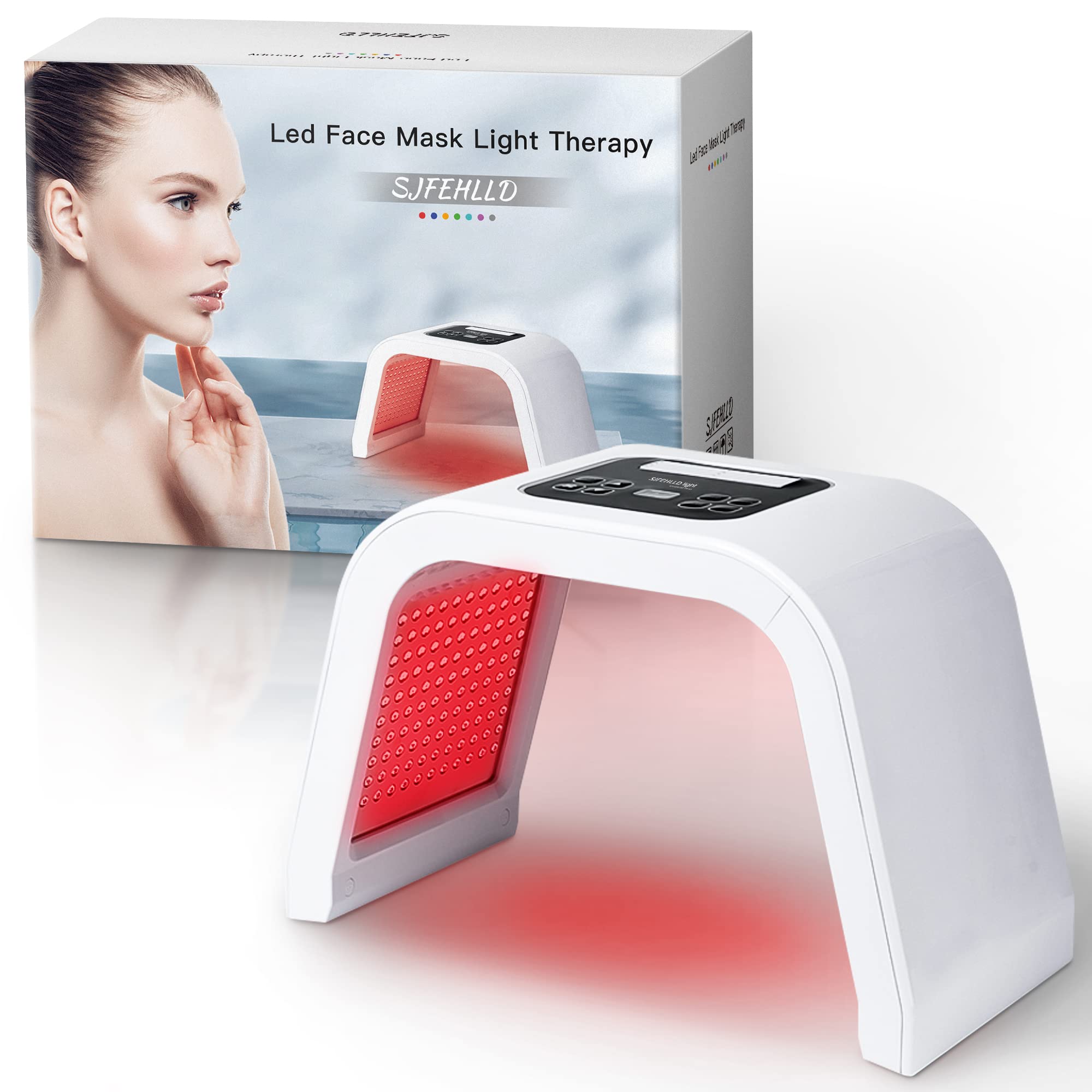 Red Light Therapy Mask for Face - 7 Color LED Light Therapy Facial Skin Care Device | Anti-Aging & Acne Treatment | Perfect for Home Spa & Skincare Routine