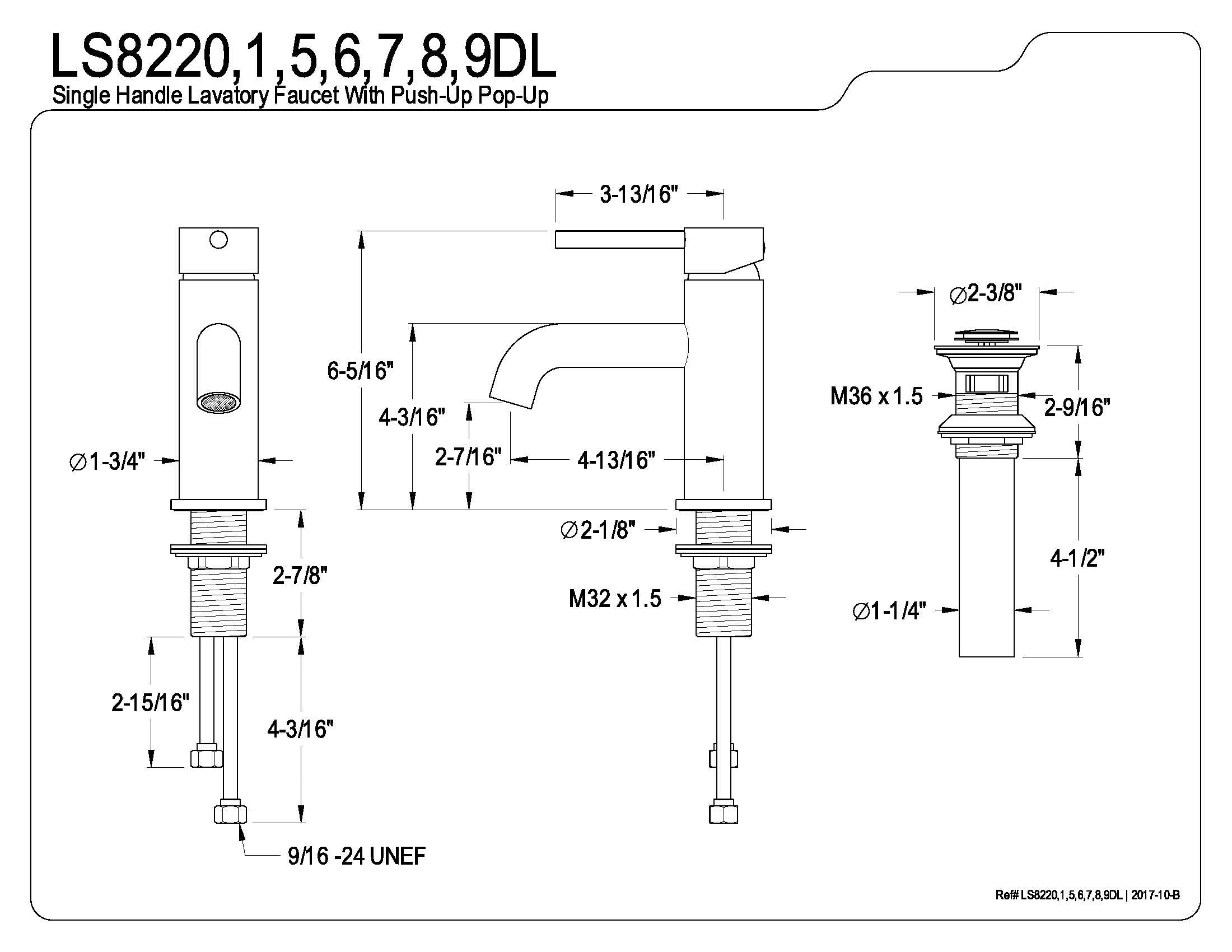 Concord Single Handle Monoblock Bathroom Sink Faucet - Modern Water-Saving Design for Vanity, Powder Room & Guest Bathroom