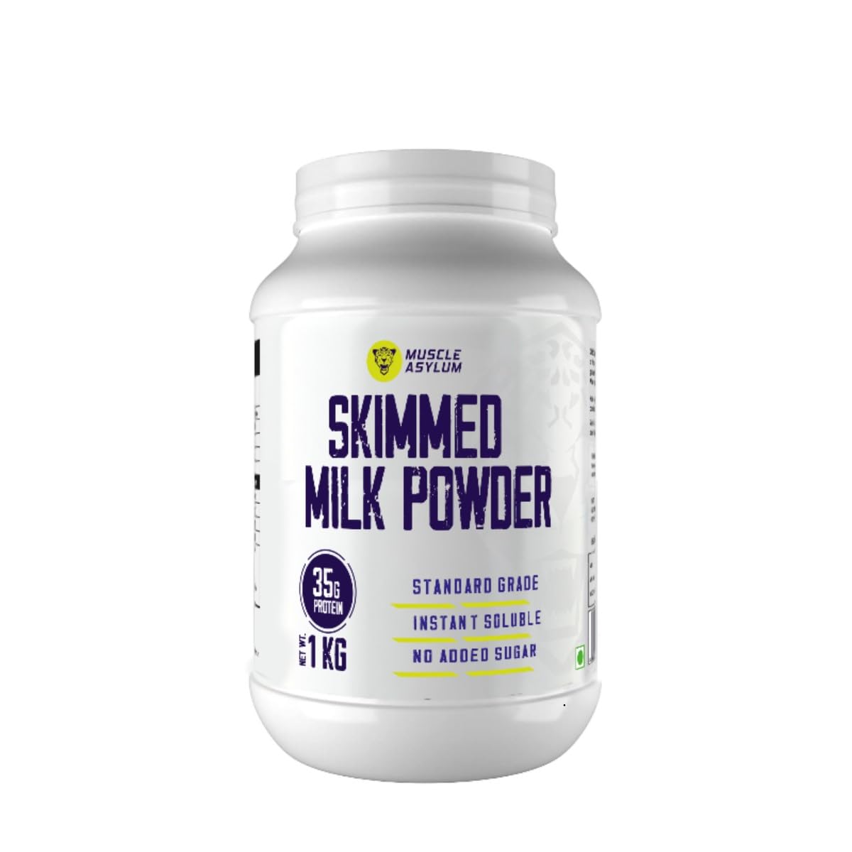 Muscle Asylum Whey Protein Powder - 35g Protein per Serving, 1kg (2.2lb) | Lab Tested for Purity & Quality | Ideal for Post-Workout Recovery, Smoothies, Protein Shakes & Muscle Building