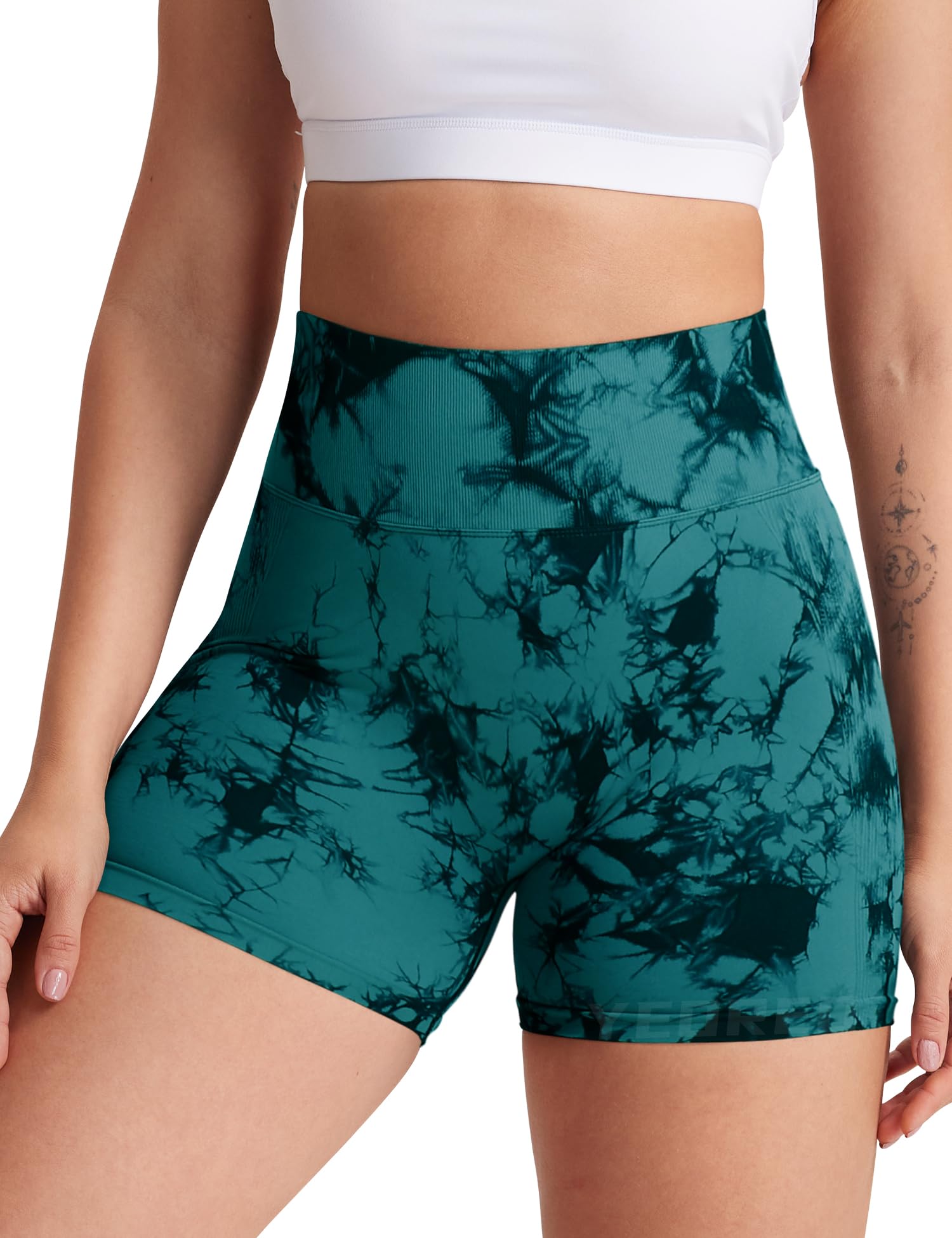 YEOREO High Waist Seamless Workout Shorts for Women - Yoga, Gym & Cycling - Comfortable Contour Fit for Active Lifestyles