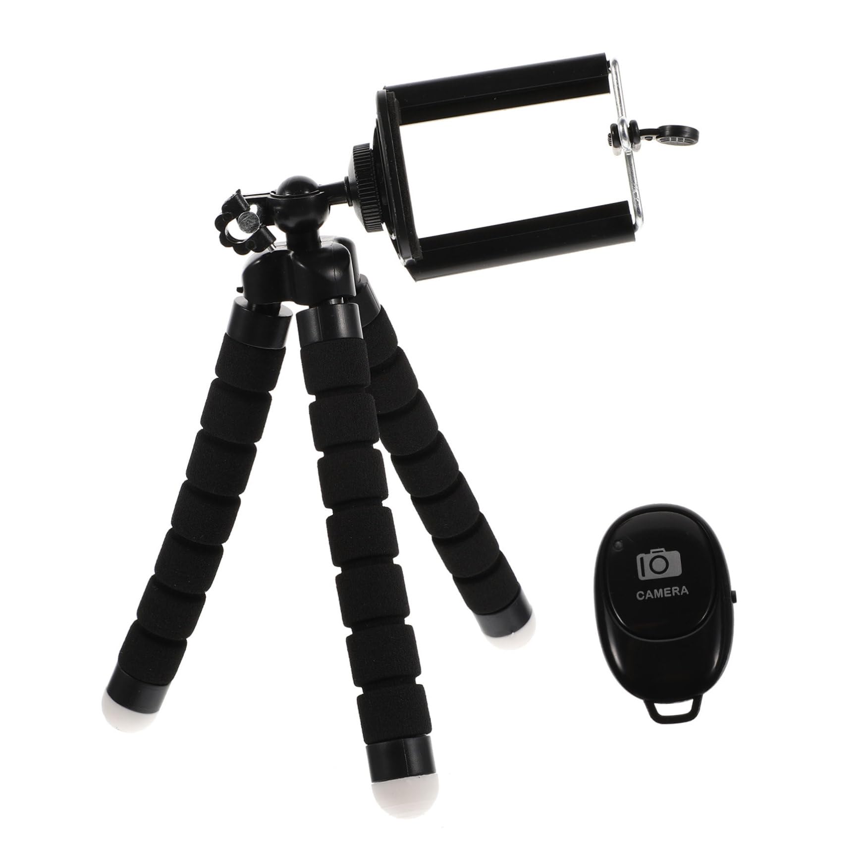 **Mikikit Adjustable Stainless Steel Phone Stand & Tripod - Lightweight Portable Desk Mount for Smartphones, Cameras, Tablets - Perfect for Video Calls, Live Streaming, Photography & Office Use**