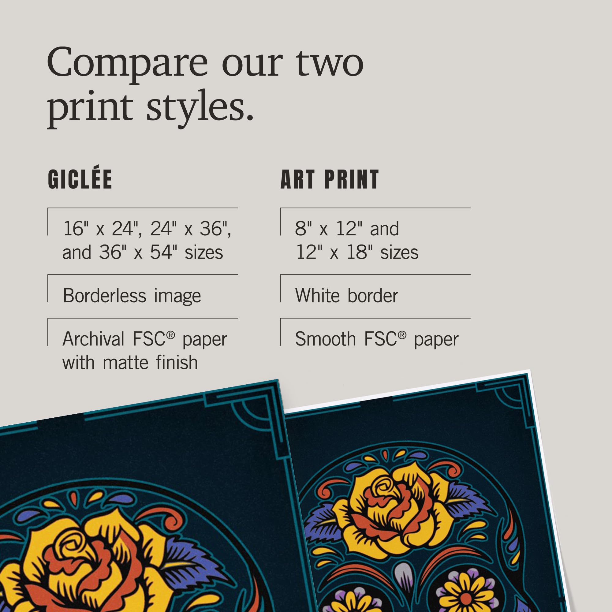 Lantern Press 16x24 Inch Giclee Art Print Wall Decor - Sugar Skull Navy Blue - Perfect for Home, Office & Gallery Decor